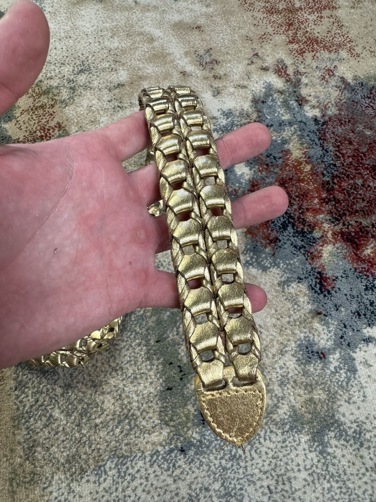 Vintage Vintage Belts Y2K Style belt Japanese Gold Size ONE SIZE - 5 Thumbnail