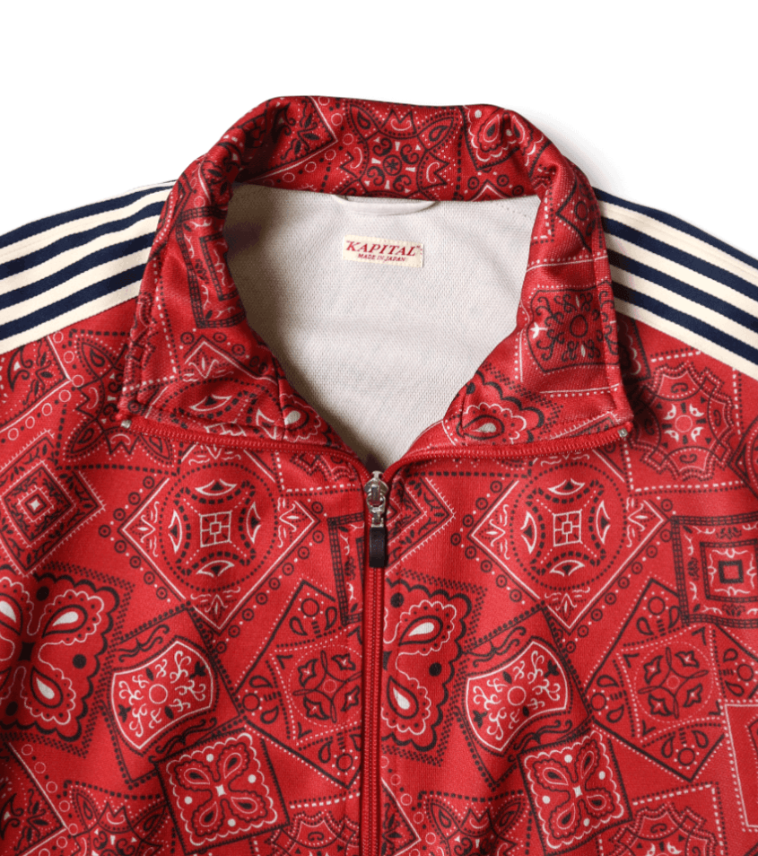 Kapital Smooth Jersey COOKIE Bandana Pattern Track JKT Navy Size US XL / EU 56 / 4 - 4 Thumbnail