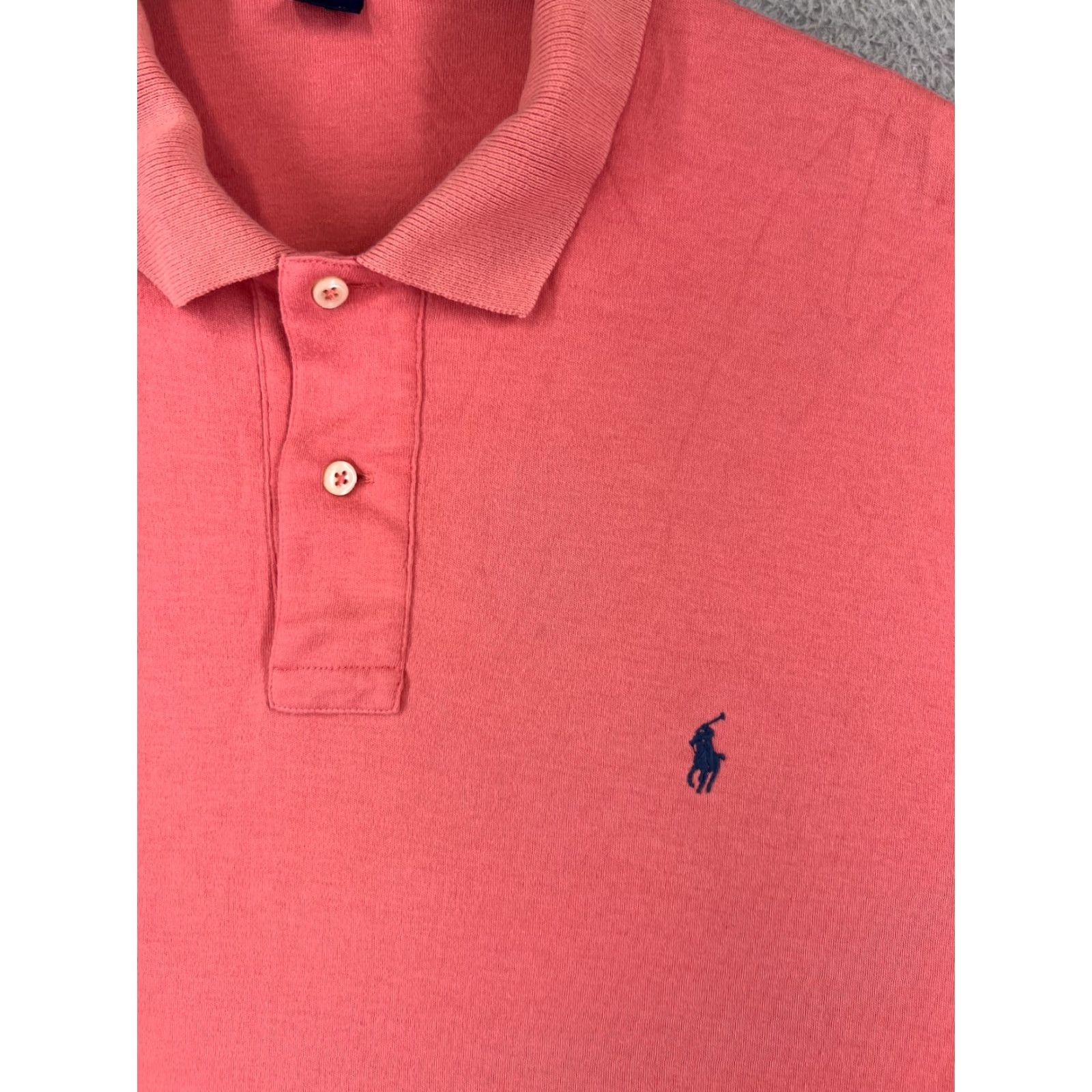 Ralph Lauren VINTAGE Ralph Lauren Polo Shirt Mens L Pink 100% Cotton Polo Shirt Polo Pink Golf Pony Short Sleeve Slim Mens Size US L / EU 52-54 / 3 - 6 Thumbnail