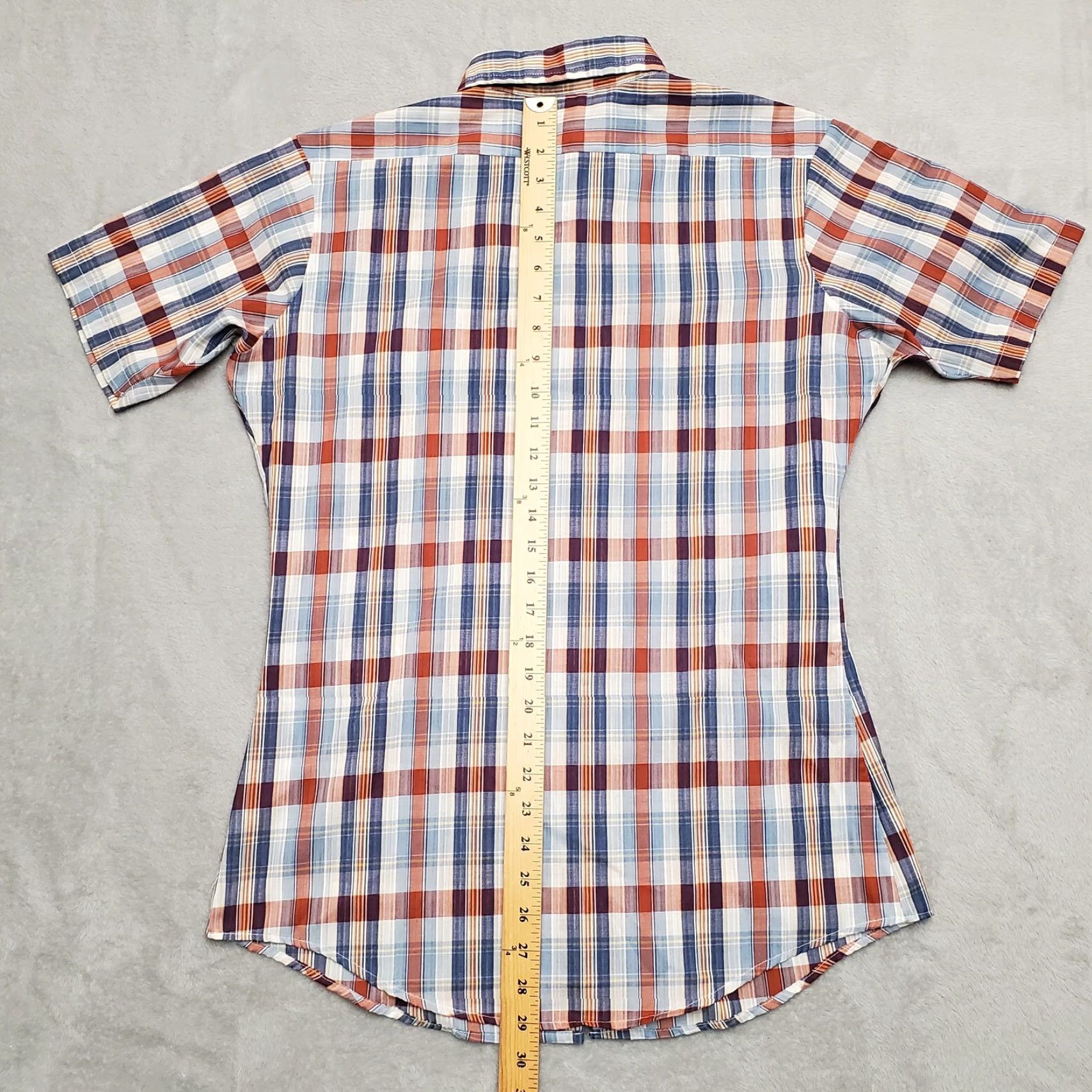 Sears VINTAGE Style Works Shirt Men L Blue Red Plaid Short Sleeve Button-Up Pattern Plaid Casual Mens Size US L / EU 52-54 / 3 - 5 Thumbnail