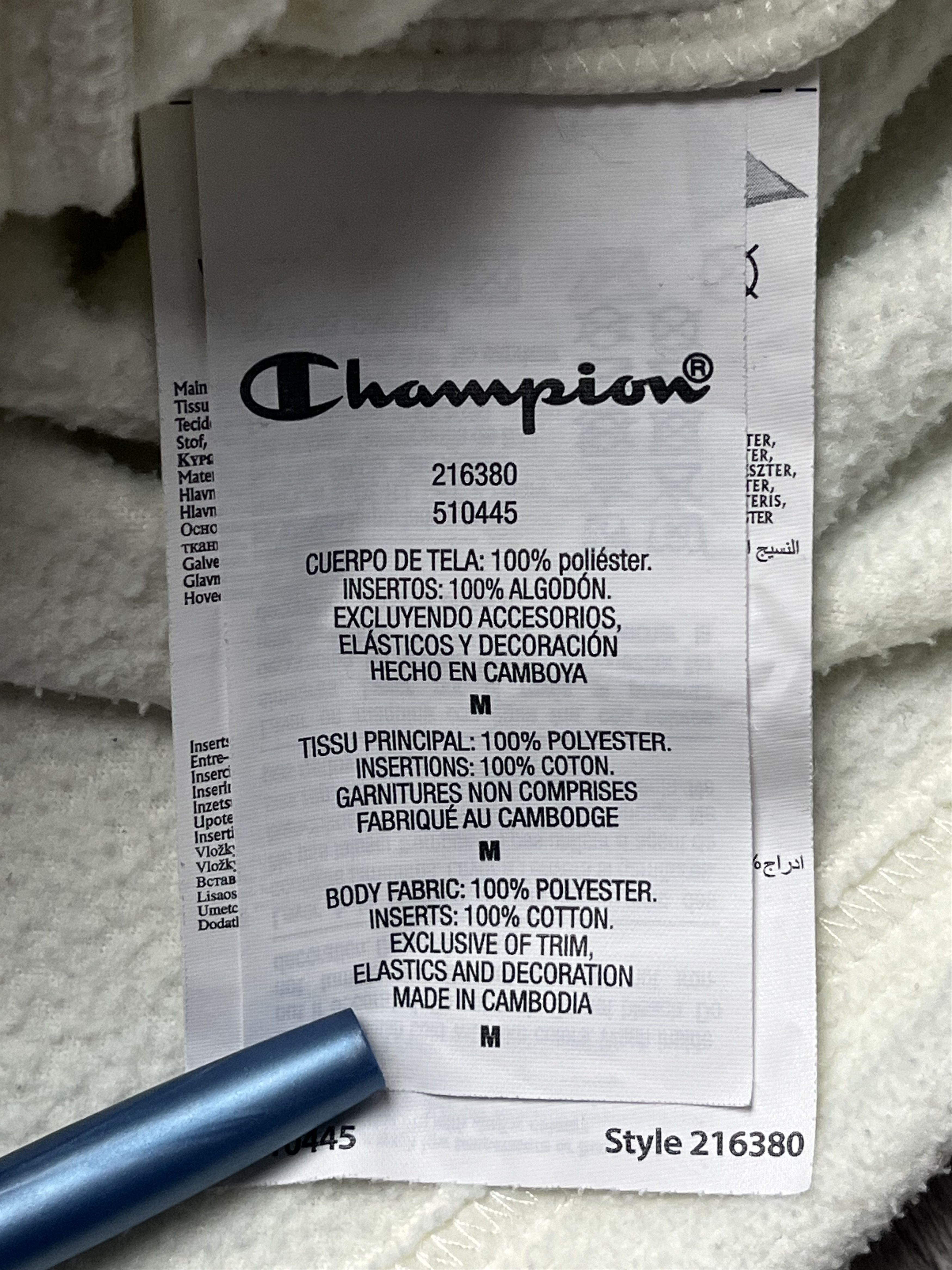 Champion Champion Fleece Hoodie White Size Medium Size US M / EU 48-50 / 2 - 4 Thumbnail