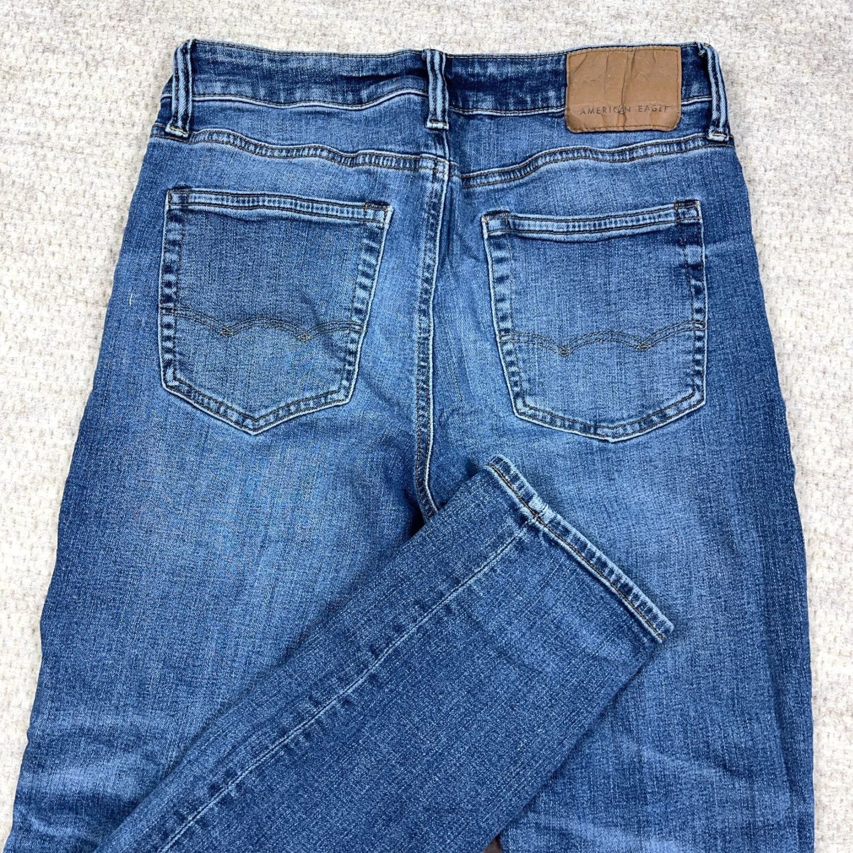 American Eagle Outfitters American Eagle Outfitters Jeans Men Slim Straight Distressed 30x32 Blue Cotton 5-Pocket Denim Size US 30 / EU 46 - 3 Thumbnail