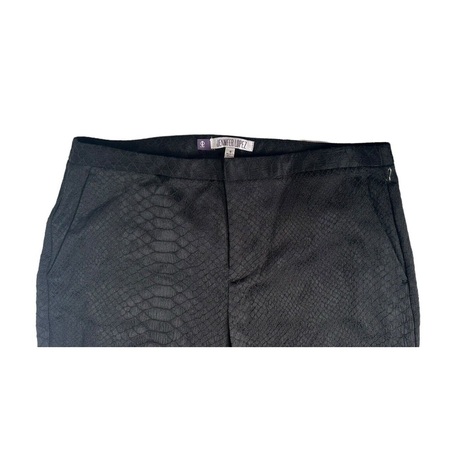 Jennifer Lopez Jennifer Lopez Black Snake Cropped Ankle Pants Stretch 6 Size 28" / US 6 / IT 42 - 2 Thumbnail