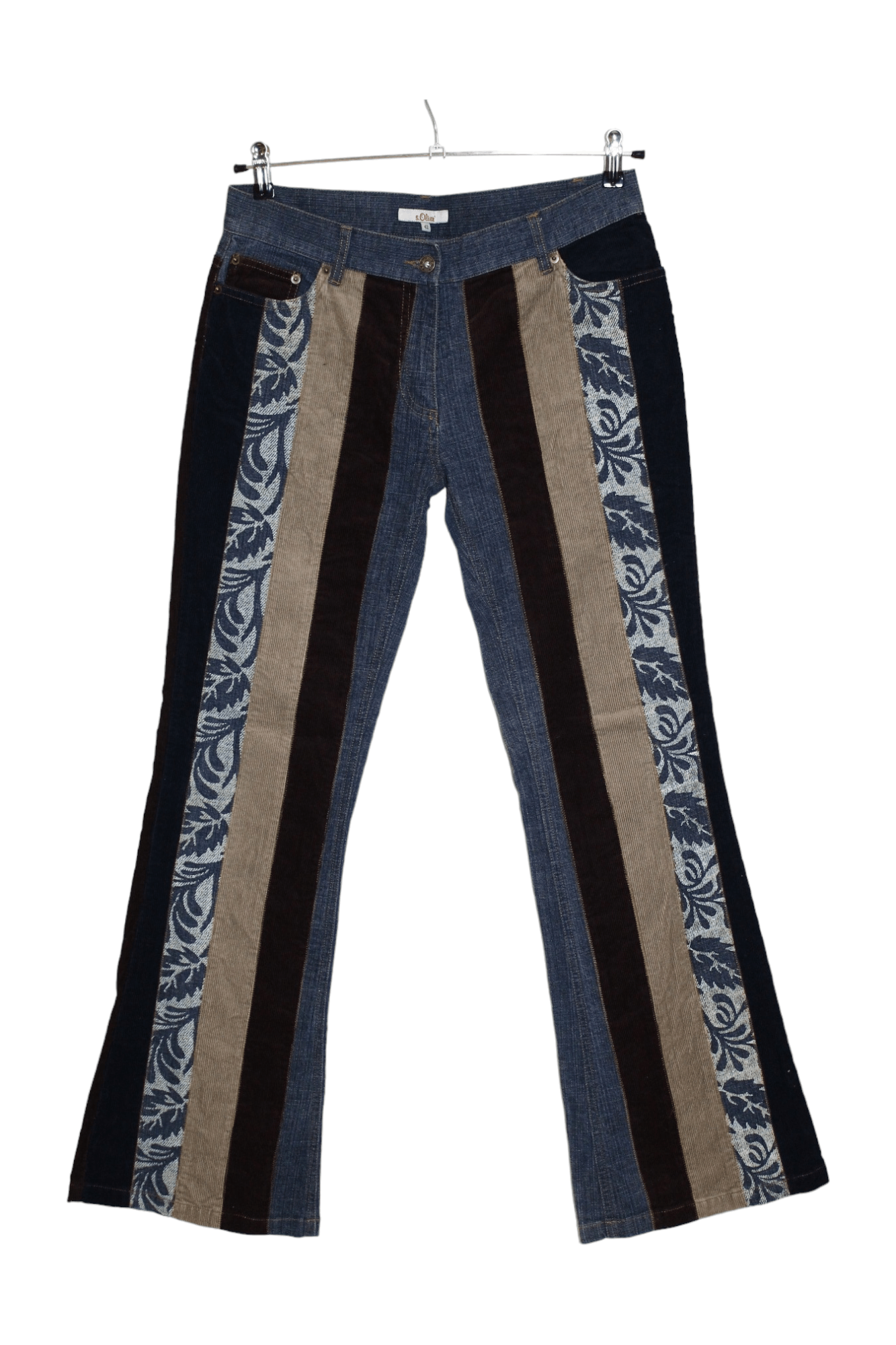 image of Hysteric Glamour x If Six Was Nine Crazy5-Piece Sewn Cut S.oliver Flared Corduroy Denim Pants in Mi