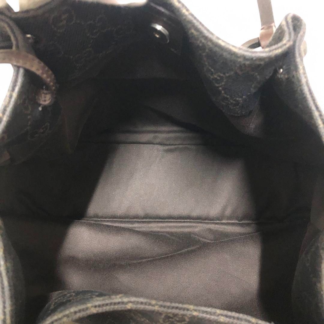 Gucci Gucci - Tote Handbag Shoulder Bag Leather Black Monogram Size ONE SIZE - 7 Thumbnail