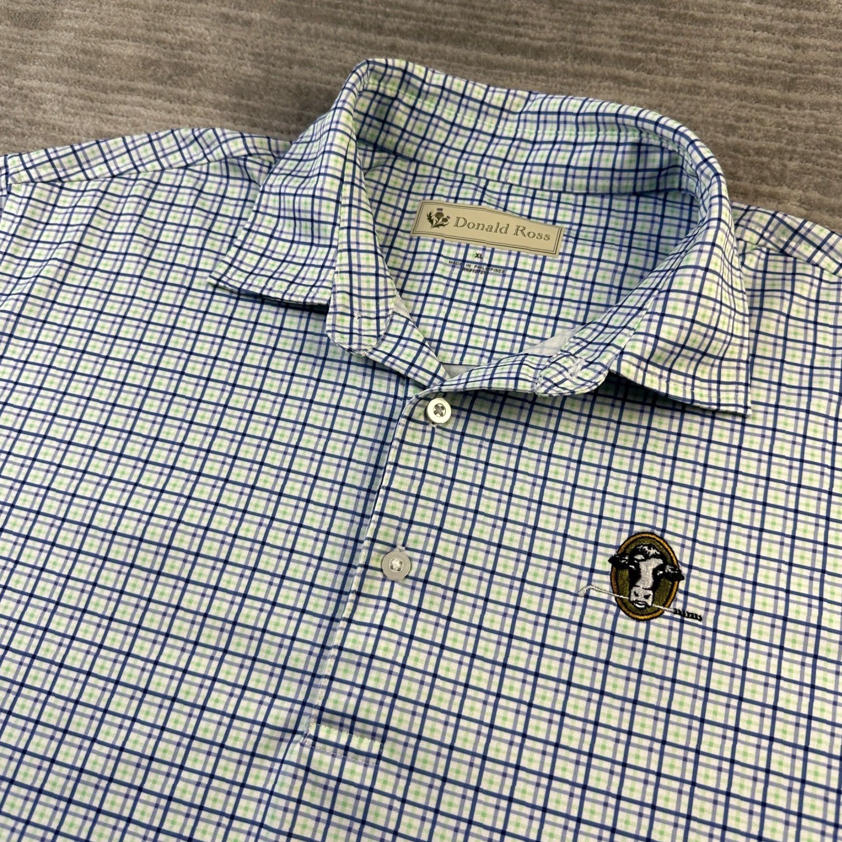 Vintage Donald Ross Polo Shirt Mens XL Blue Stonewall Country Club Golf Size US XL / EU 56 / 4 - 2 Thumbnail