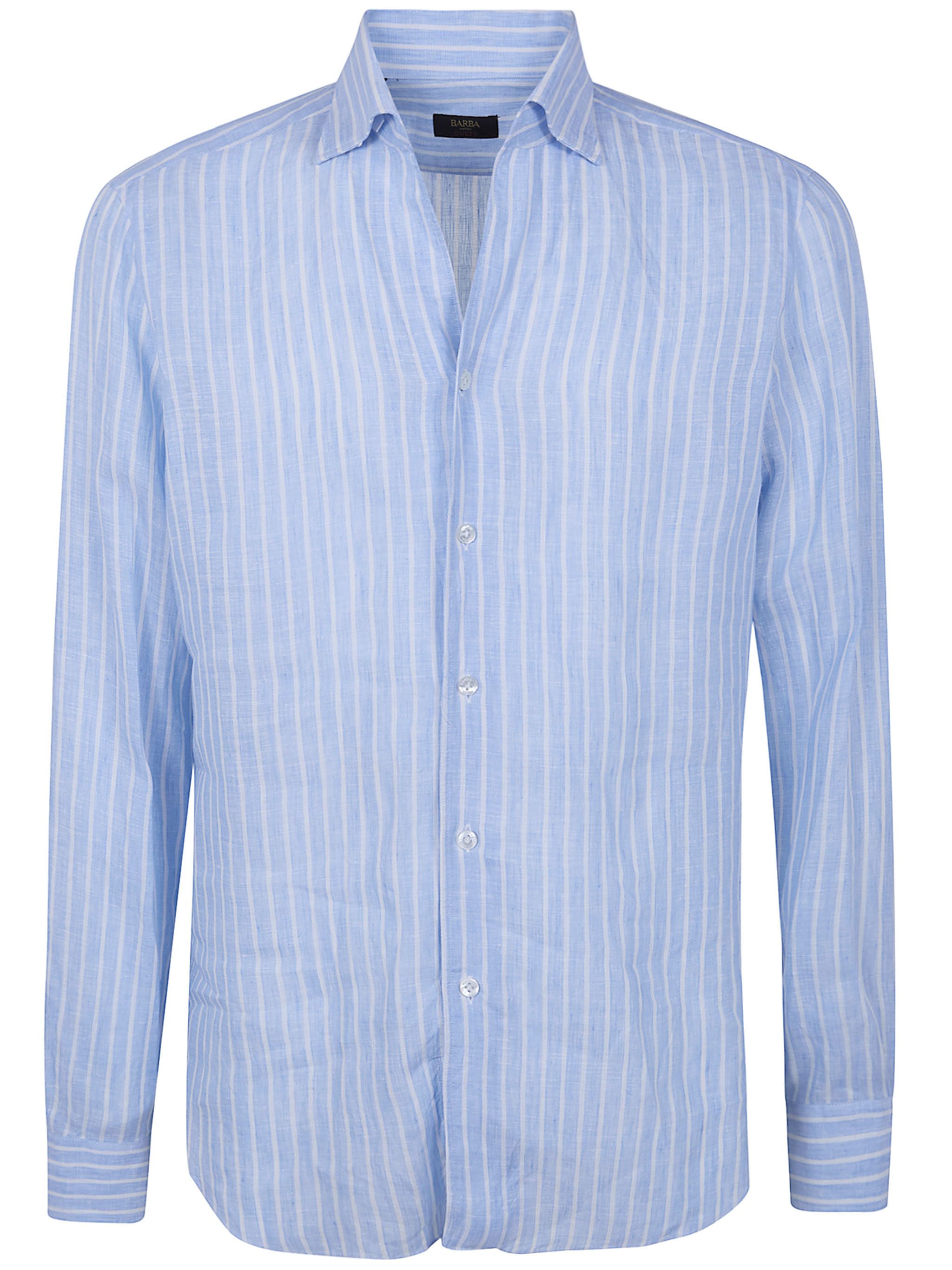 Barba Napoli CLASSIC LINEN STRIPES SHIRT Size US XXL / EU 58 / 5 - 1 Thumbnail