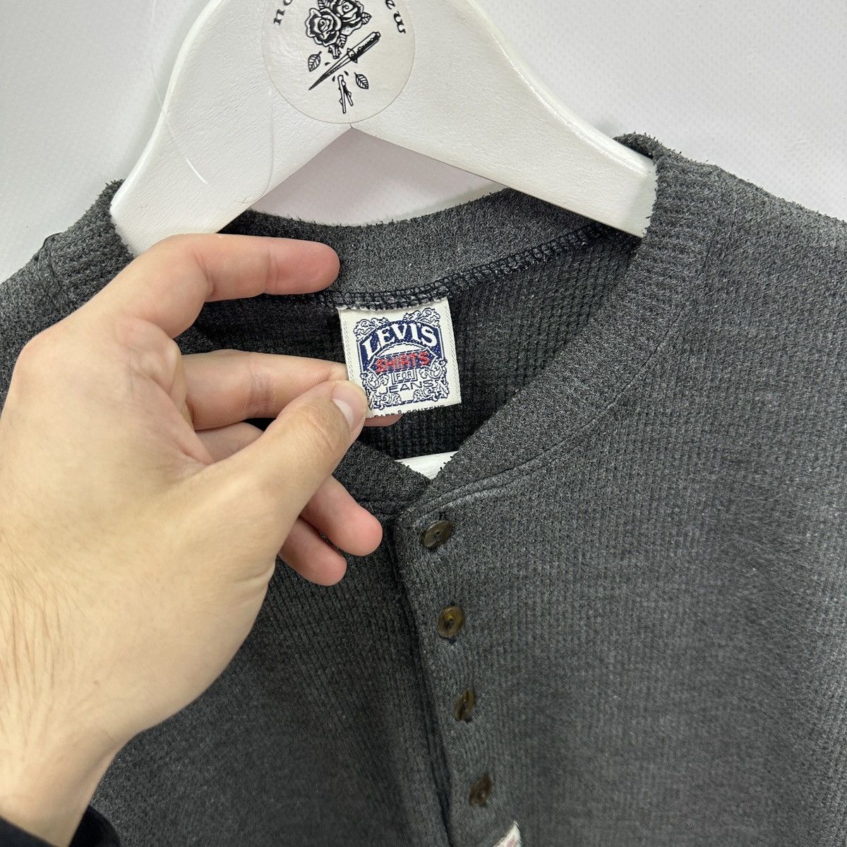 Levi's Vintage 90s Levis button up tee USA embroidered logo y2k 80s Size US L / EU 52-54 / 3 - 6 Thumbnail
