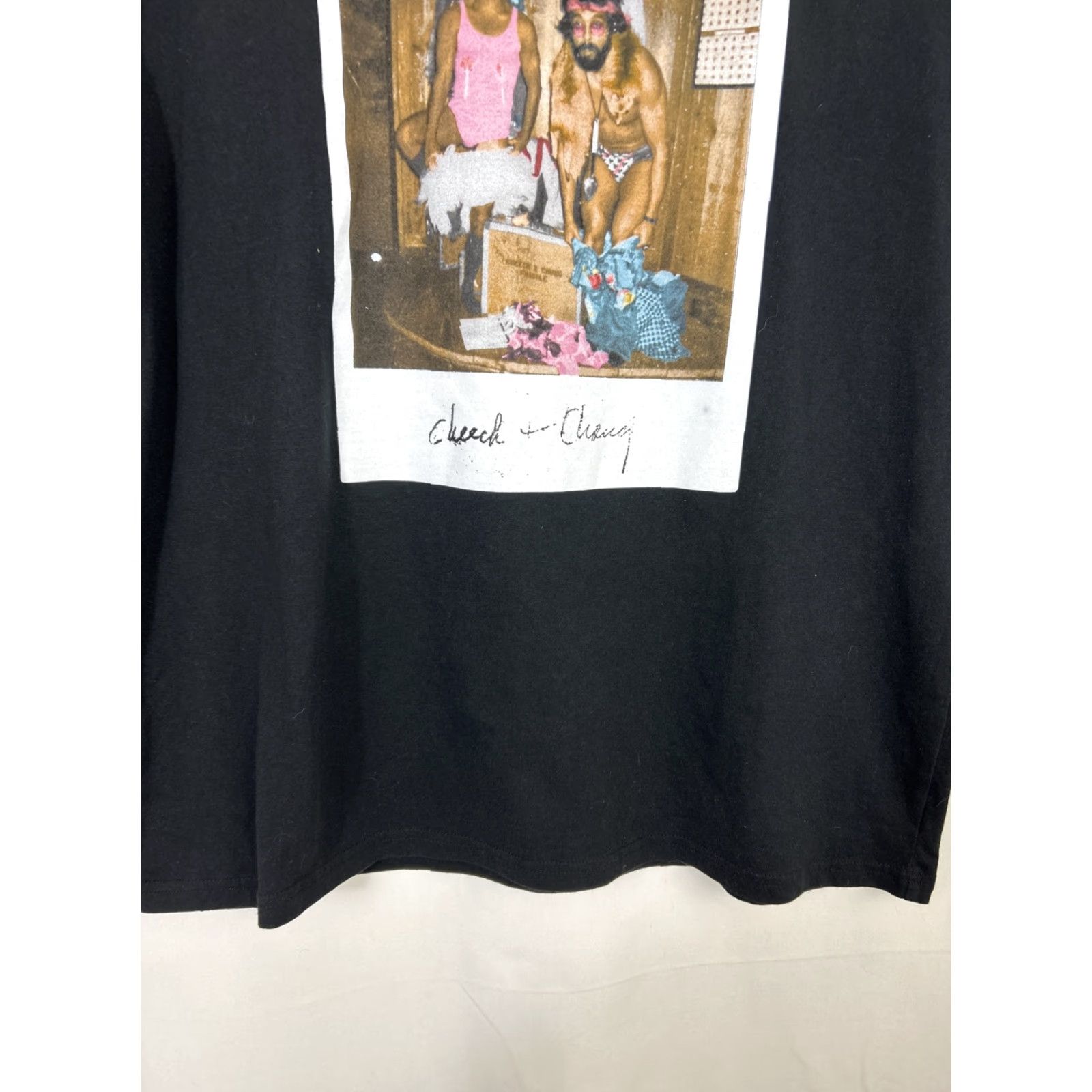 Vintage Cheech & Chong Large Longsleeve Picture Men Black T-Shirt polaroid Size US L / EU 52-54 / 3 - 6 Thumbnail