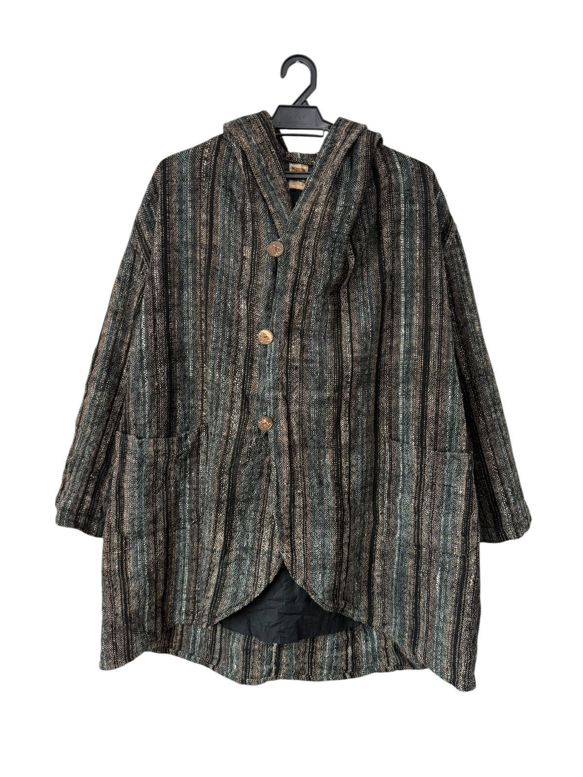 Japanese Brand JAPAN DESIGNER RYE OVERSIZED EARTH TEXTURE TONE HOODEDJACKET Size US M / EU 48-50 / 2 - 1 Thumbnail