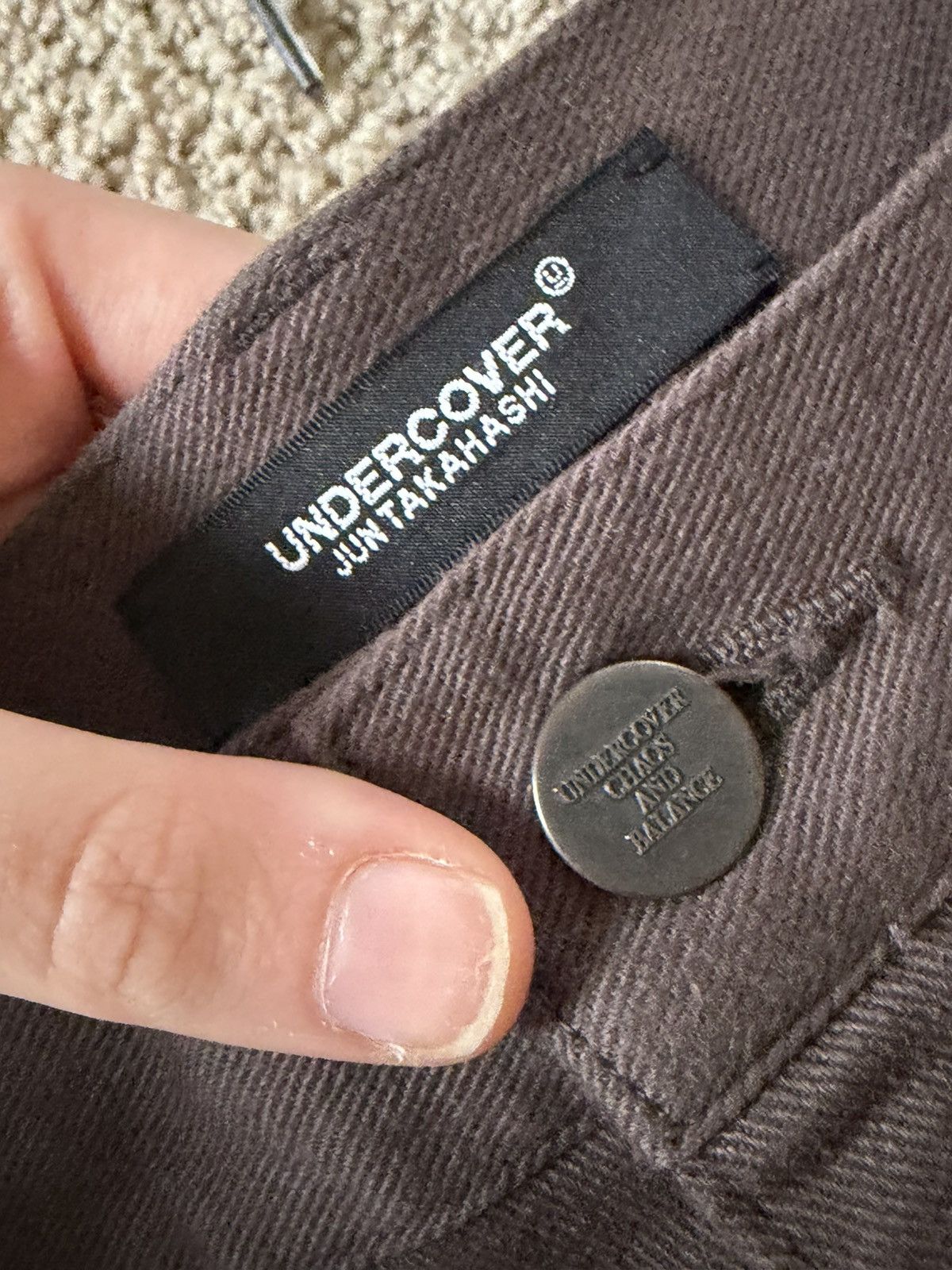 Undercover Undercoverism Embroidered Design Jeans Charcoal Brown Size US 32 / EU 48 - 8 Thumbnail