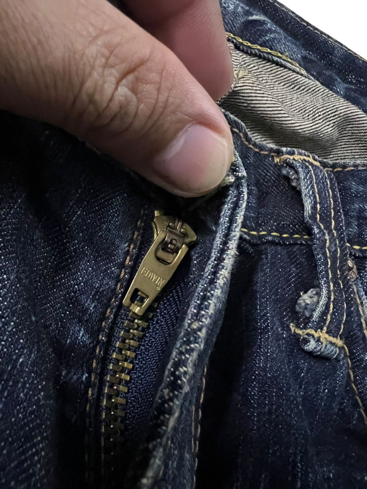 Japanese Brand Edwin 503 Flare Distressed Mud Wash Bootcut Jean Very Rare Size US 32 / EU 48 - 12 Thumbnail