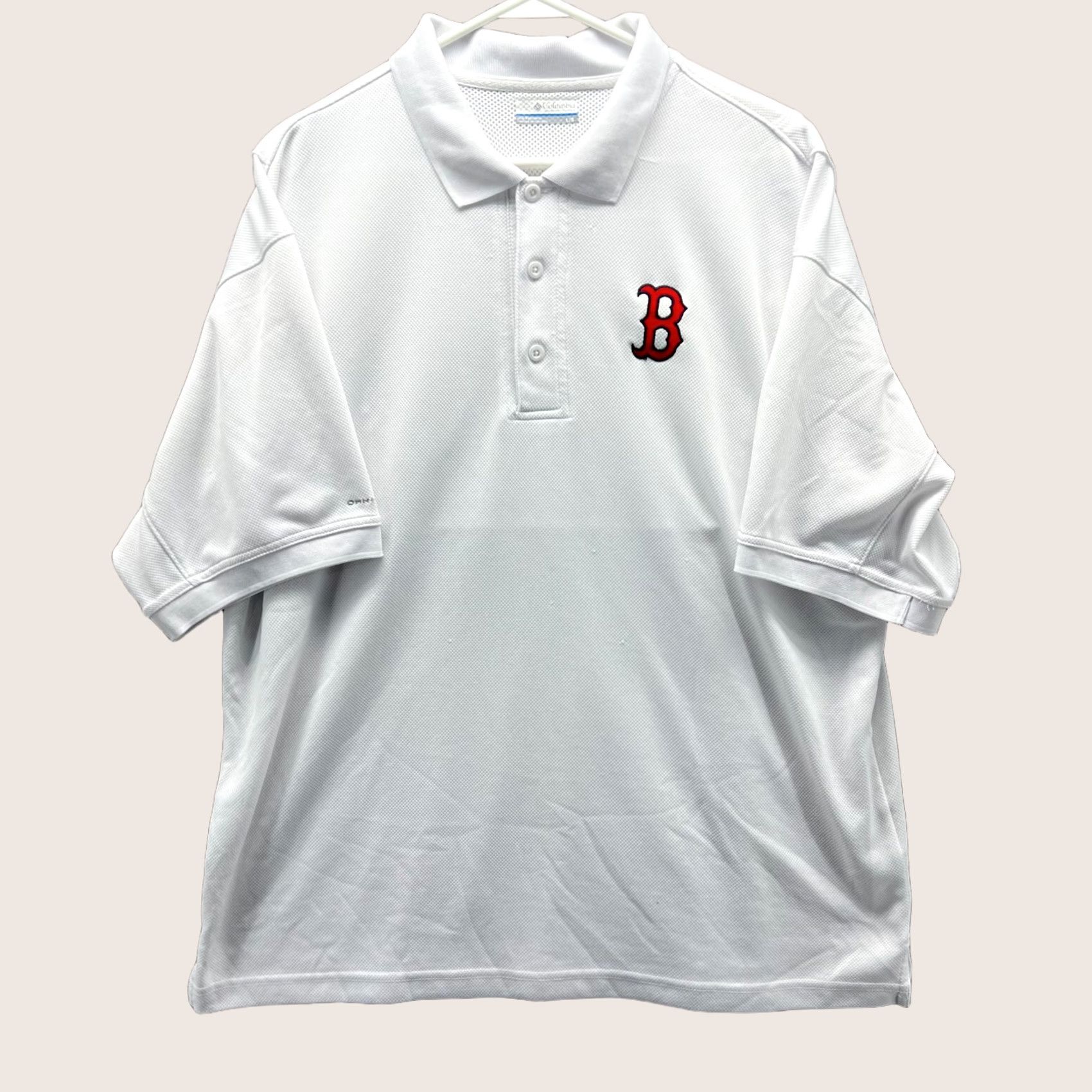 Vintage VINTAGE Columbia Polo Shirt Mens Large White Omni Shade Boston Red Sox Preppy Baseball Shirt Size US L / EU 52-54 / 3 - 1 Thumbnail