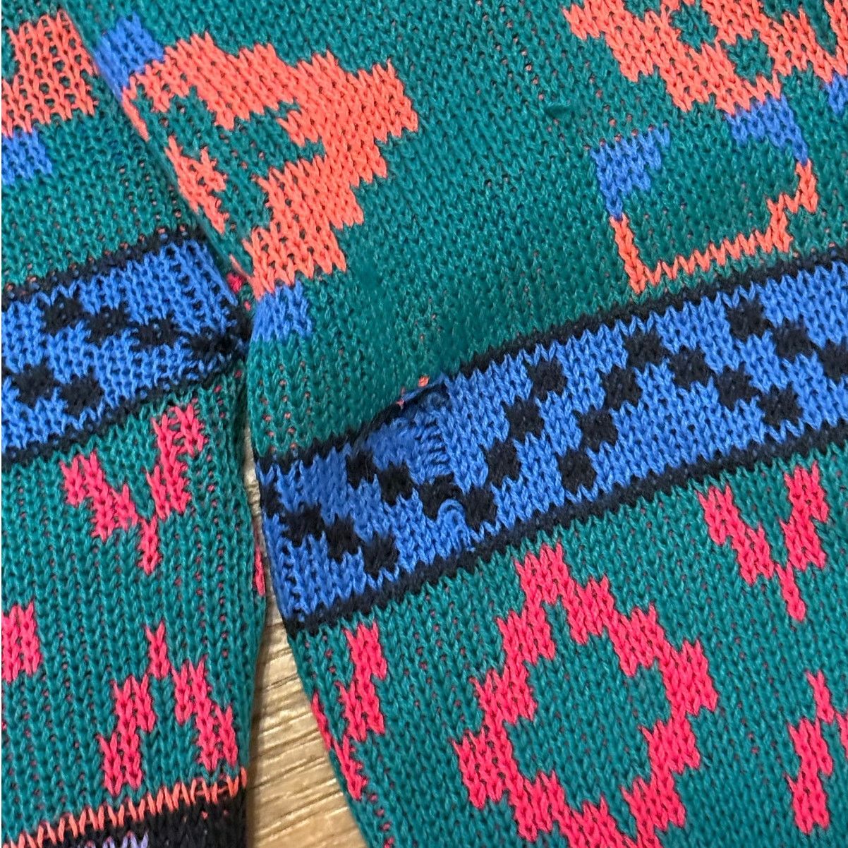 Vintage Vintage 80s Stefano Western Aztec Chunky Knit Sweater Size L / US 10 / IT 46 - 3 Thumbnail