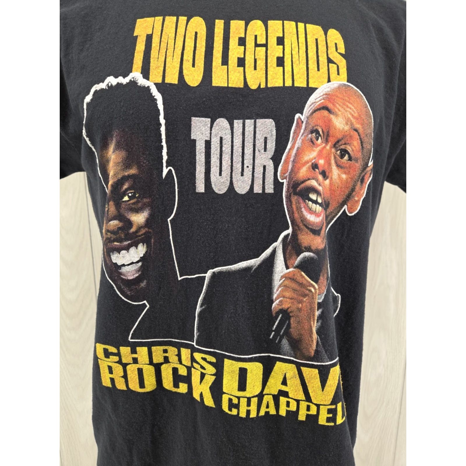Gildan Dave Chappelle T Shirt Men’s Large Black Chris Rock Tour Graphic Short Sleeve Spring Summer Fall Winter 2020s Gildan Crew Neck Graphic Print Size US L / EU 52-54 / 3 - 3 Thumbnail