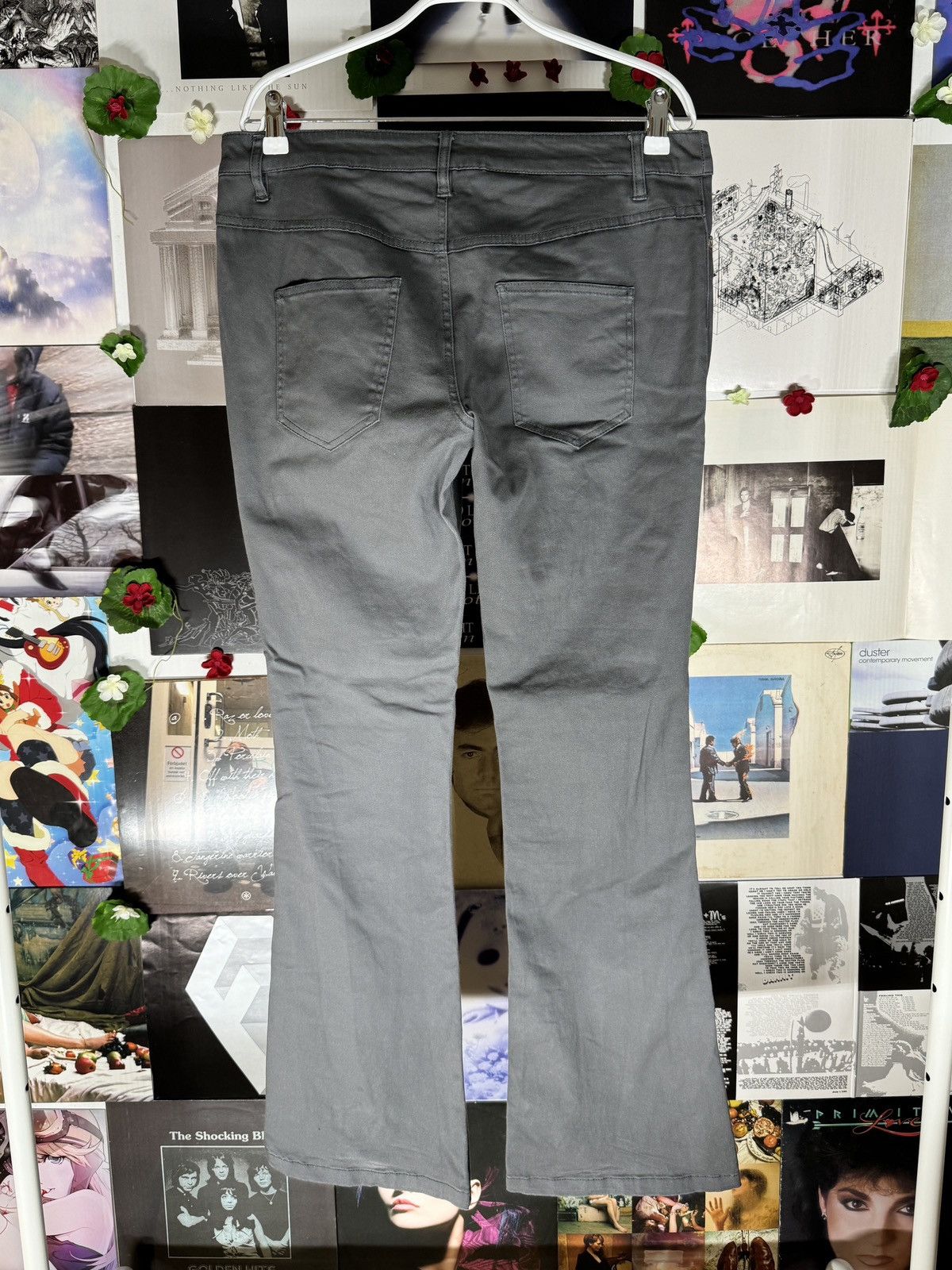 Rainbow Grey Cotton Flared Pants Size US 33 - 2 Thumbnail