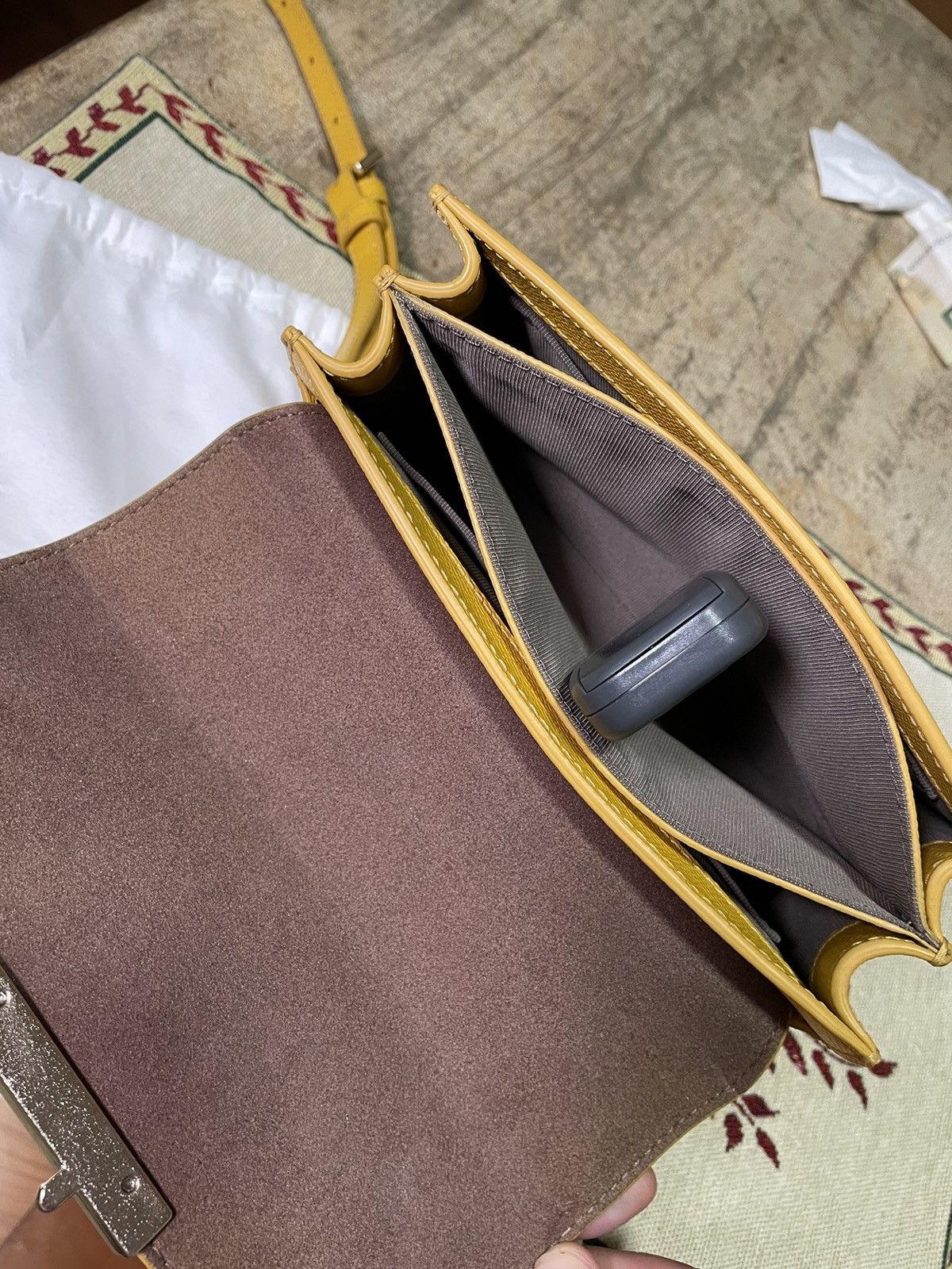 Furla Furla Bella Mini Top Handle Bag – Sunflower Yellow Size ONE SIZE - 8 Thumbnail