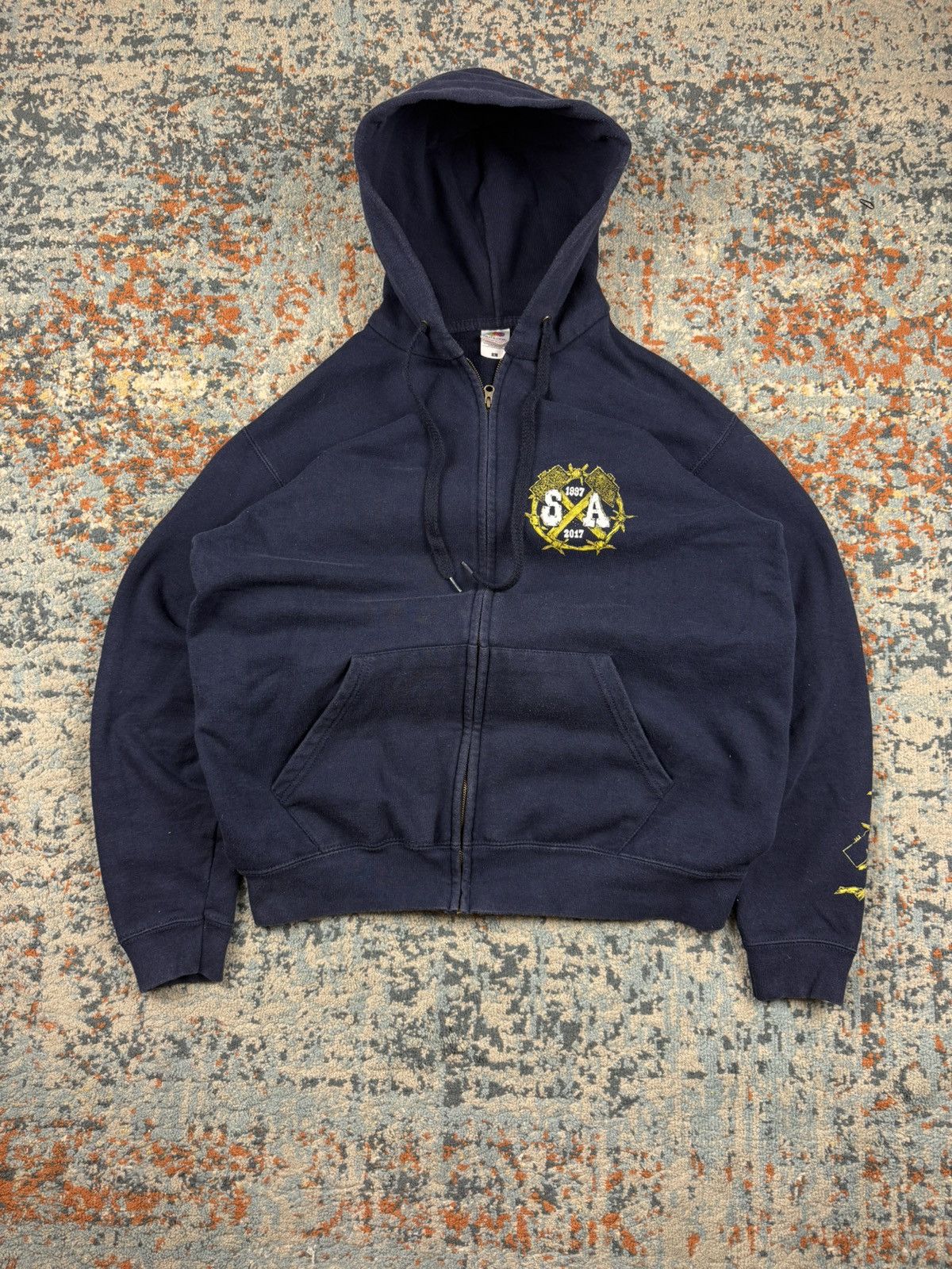 Band Tees × Vintage Vintage 00s Silesia Attack hard core punk castet zip hoodie Size US L / EU 52-54 / 3 - 2 Thumbnail