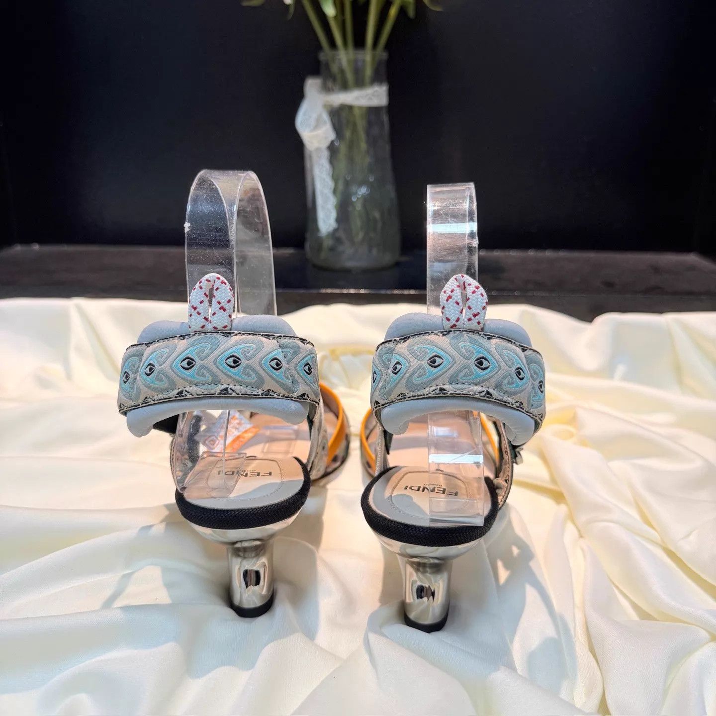 Fendi Fendi Hummingbird F Logo Strap Heels EU 37.5 99 New Size US 7 / IT 37 - 3 Thumbnail