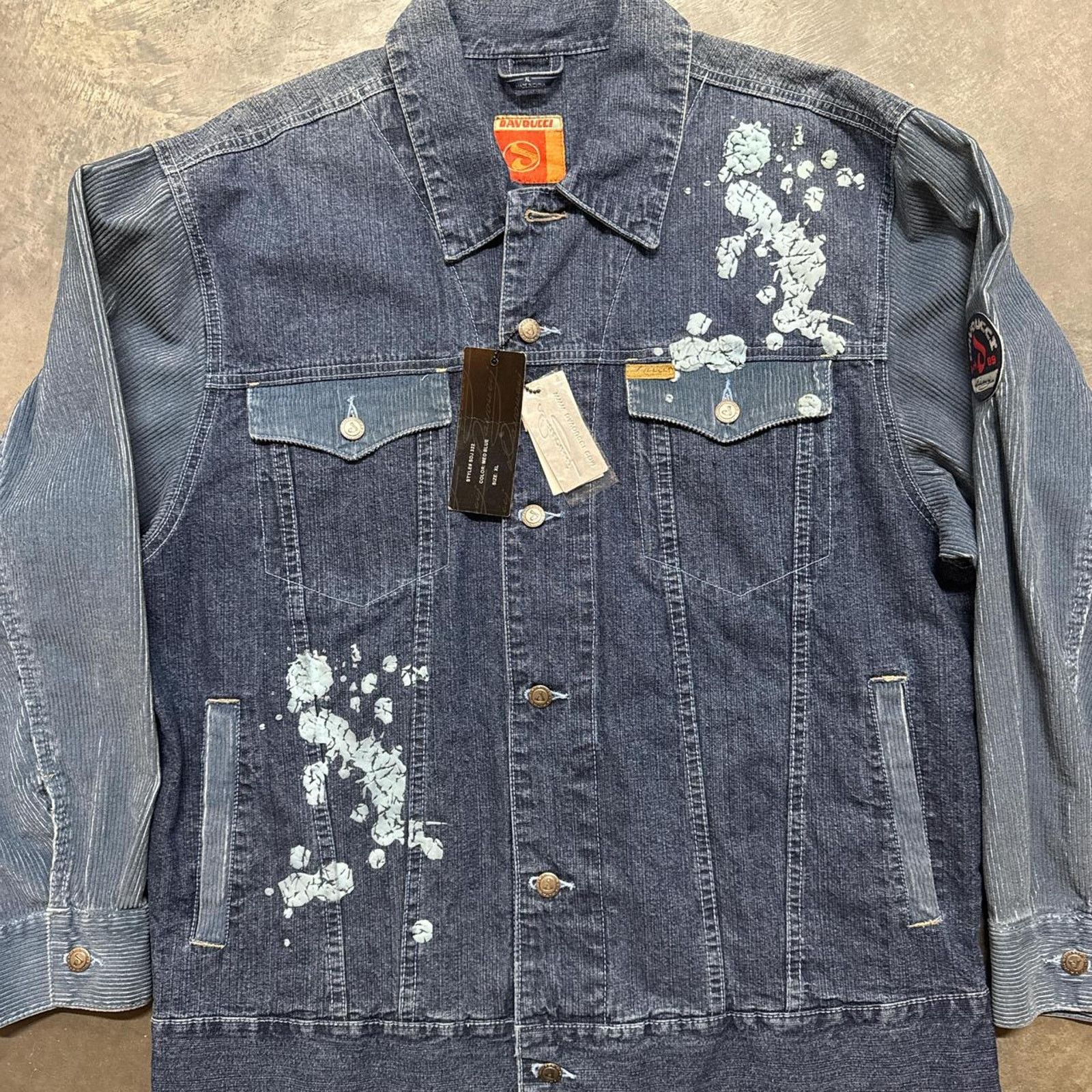 Vintage Vintage Y2K Deadstock Davoucci Corduroy Denim Jean Jacket Size US XL / EU 56 / 4 - 4 Thumbnail