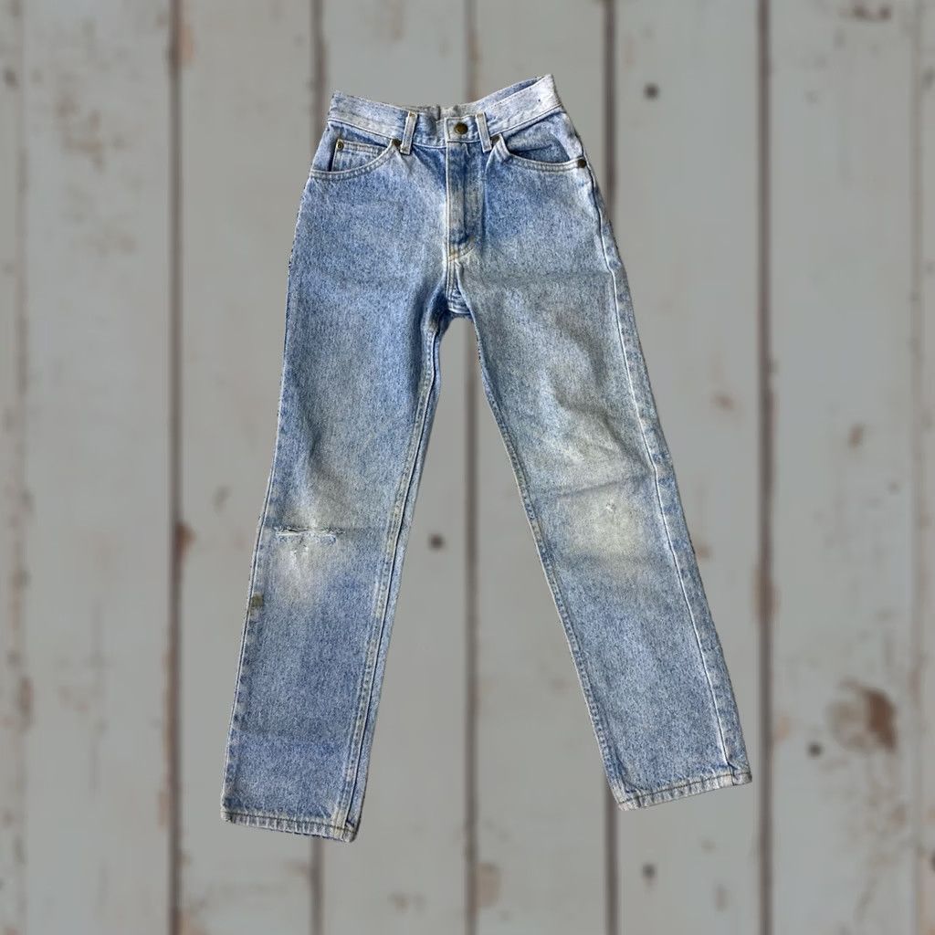 Lee VINTAGE Lee Riders Slim 80s Jeans Blue Denim 22x25.5 Women Regular Straight High Rise (2)** Size 40" / US 18 - 1 Thumbnail