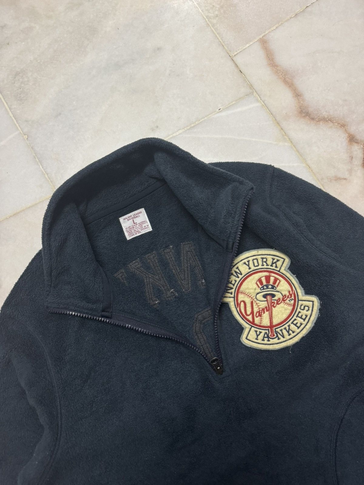 New York Yankees 💥90s STYLE💥VINTAGE 2007s MLB X UNIQLO HALFZIPPER SWEATER Size US L / EU 52-54 / 3 - 11 Thumbnail
