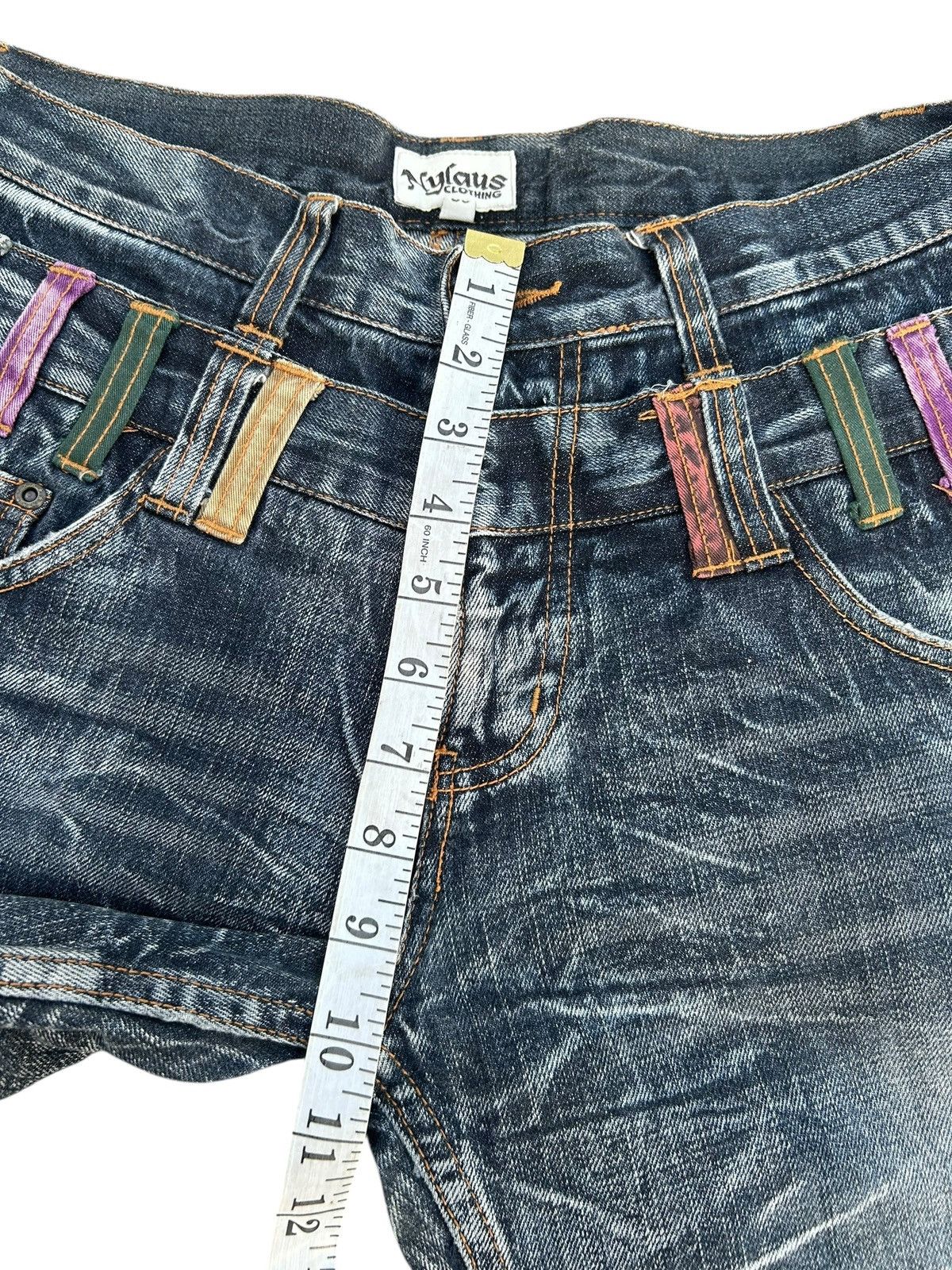 Kapital Nylaus Double Waist Japanese Punk Distressed Denim Jeans Size US 34 / EU 50 - 21 Thumbnail