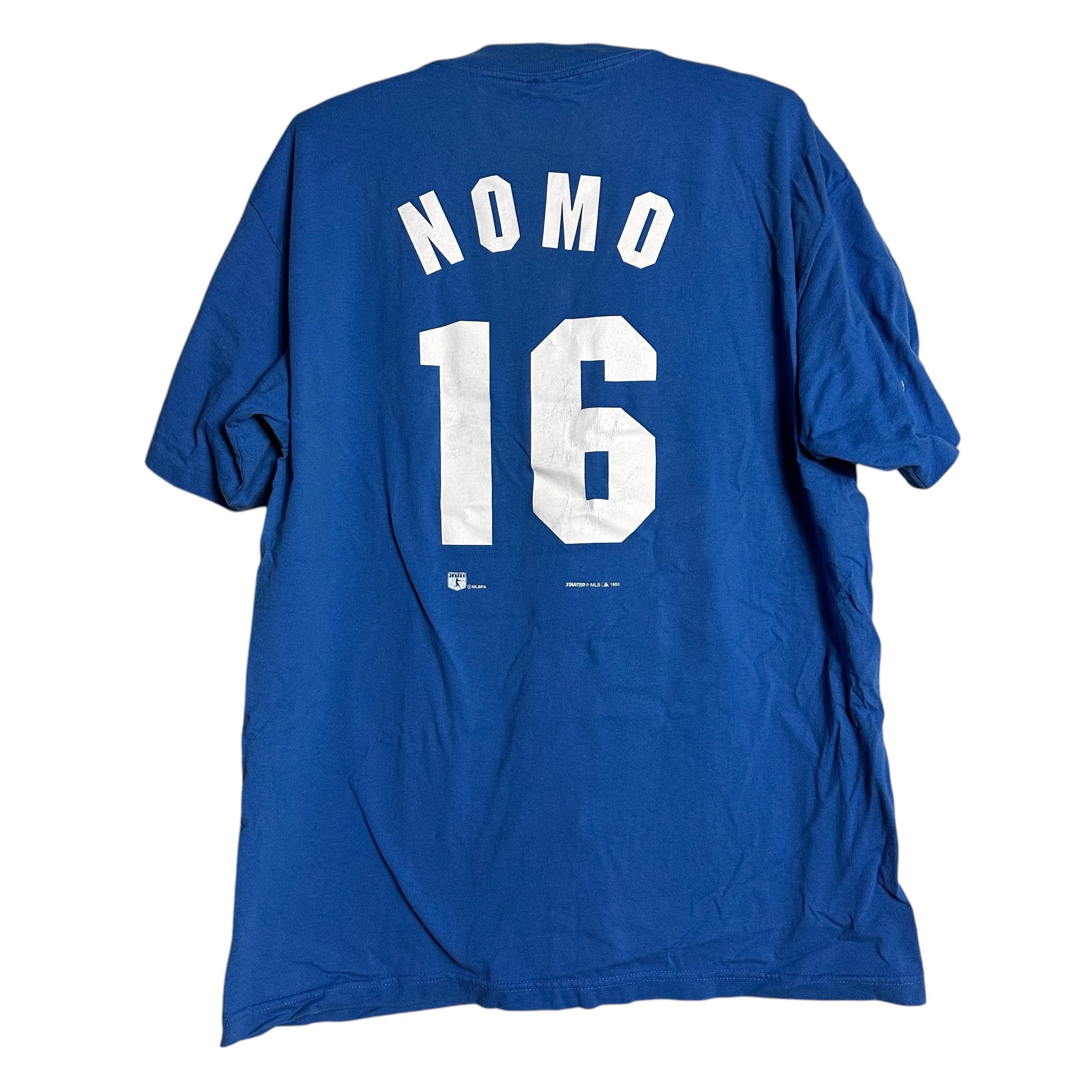 MLB 🔥RARE🔥Vtg Starter MLB Hideo Nomo #16 LA Dodgers T-shirt Size US L / EU 52-54 / 3 - 4 Thumbnail