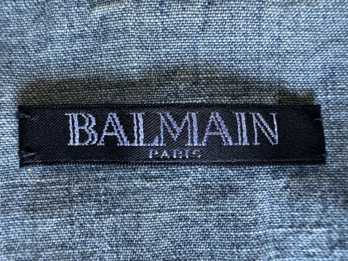 Balmain Balmain Distressed Denim Button-Up Size US M / EU 48-50 / 2 - 8 Thumbnail