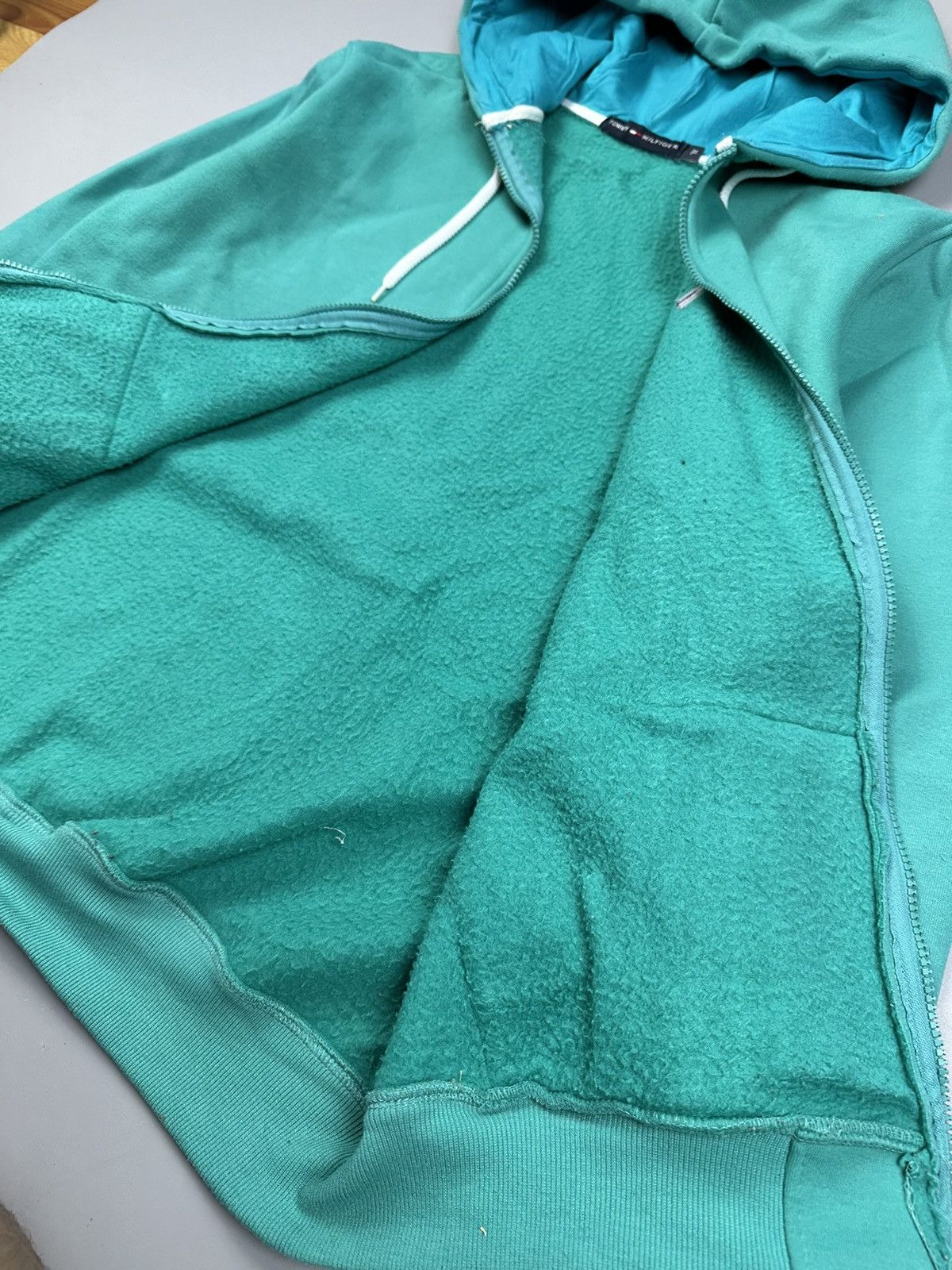 Tommy Hilfiger Green Zip Hoodie Tommy Hilfiger XL Size US XL / EU 56 / 4 - 5 Thumbnail