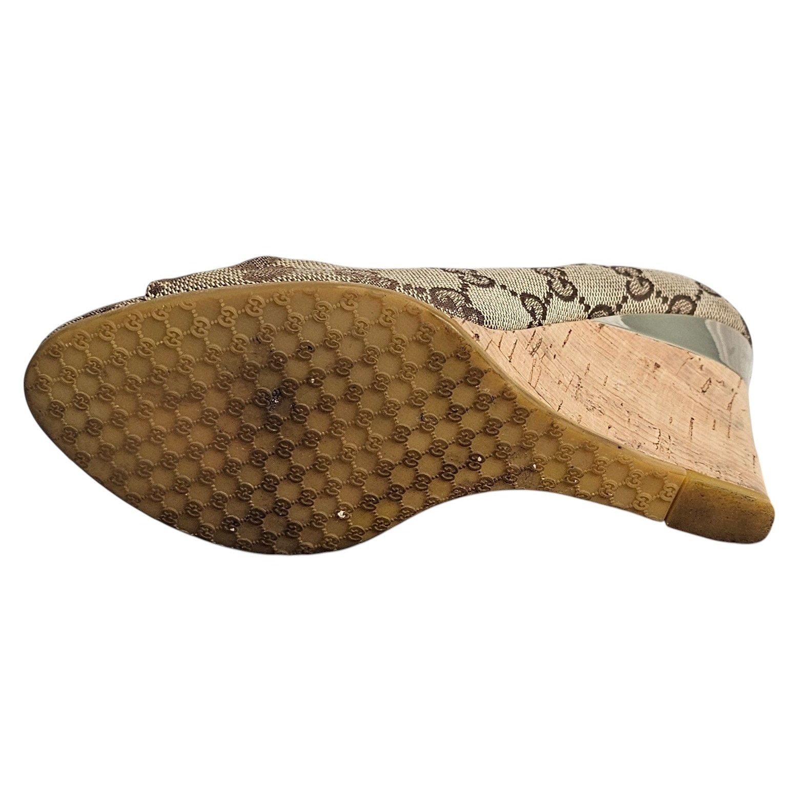 Gucci Gucci GG canvas peep-toe Cyprus cork wedge Size 5B Size US 5 / IT 35 - 12 Thumbnail