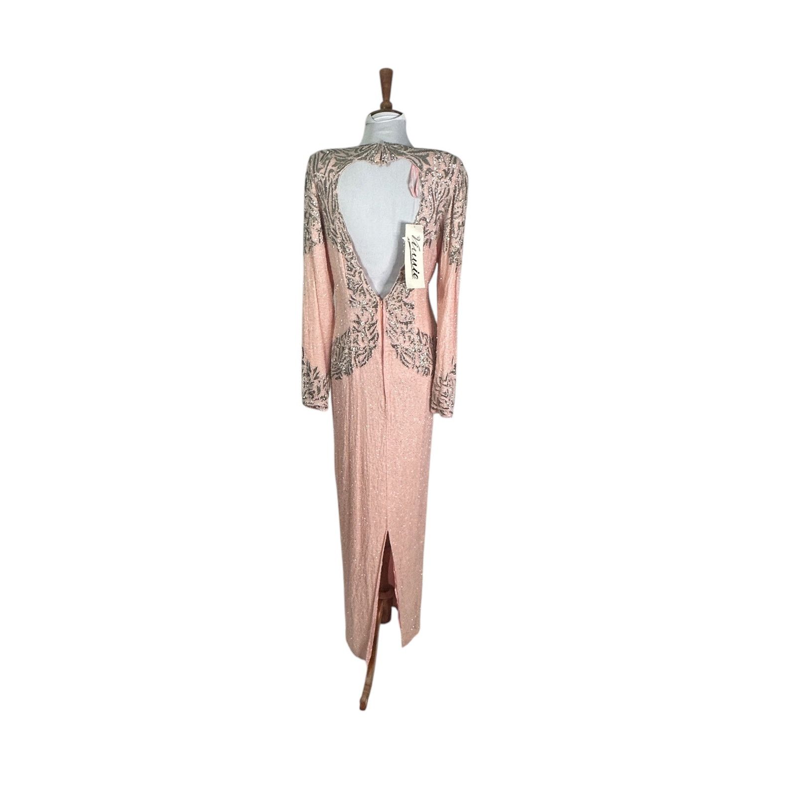 Vintage Vintage NWT deadstock Full Length Pink Formal Gown Dress M Size M / US 6-8 / IT 42-44 - 5 Thumbnail