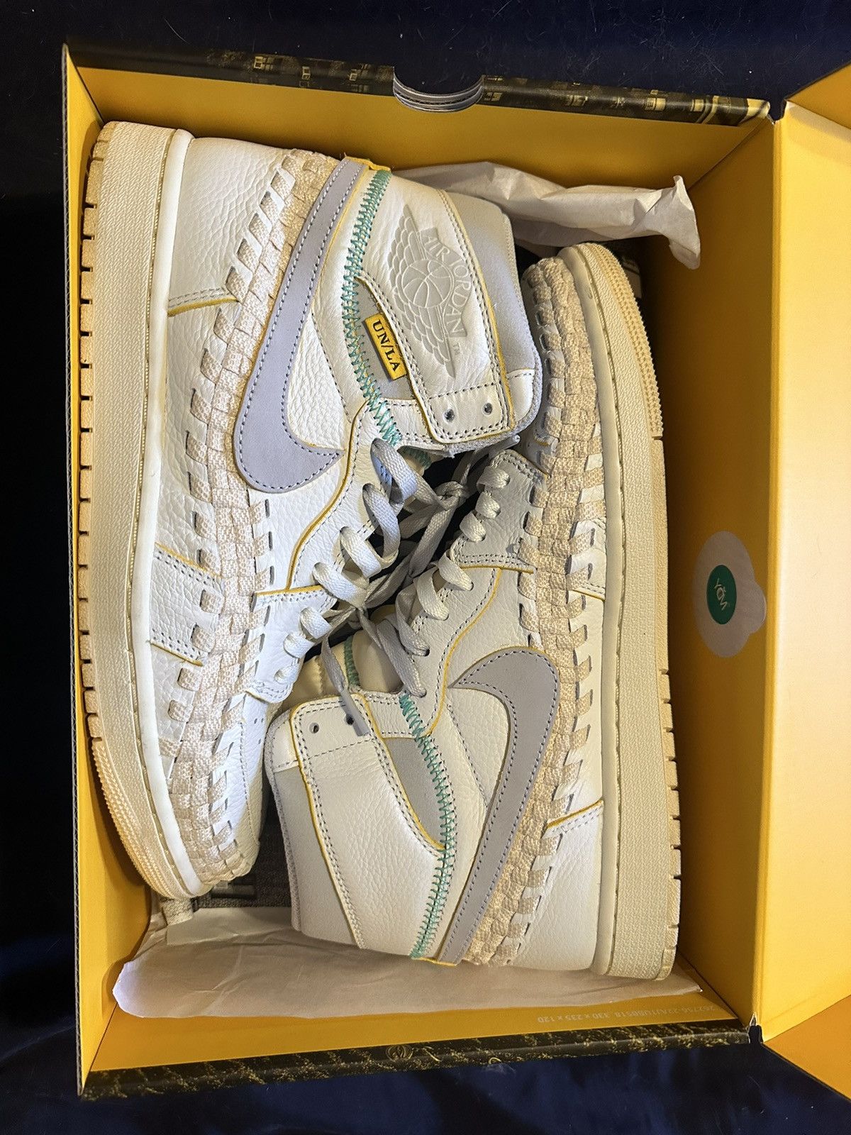 image of Air Jordan 1 Union Shoes in White, Men's (Size 10)