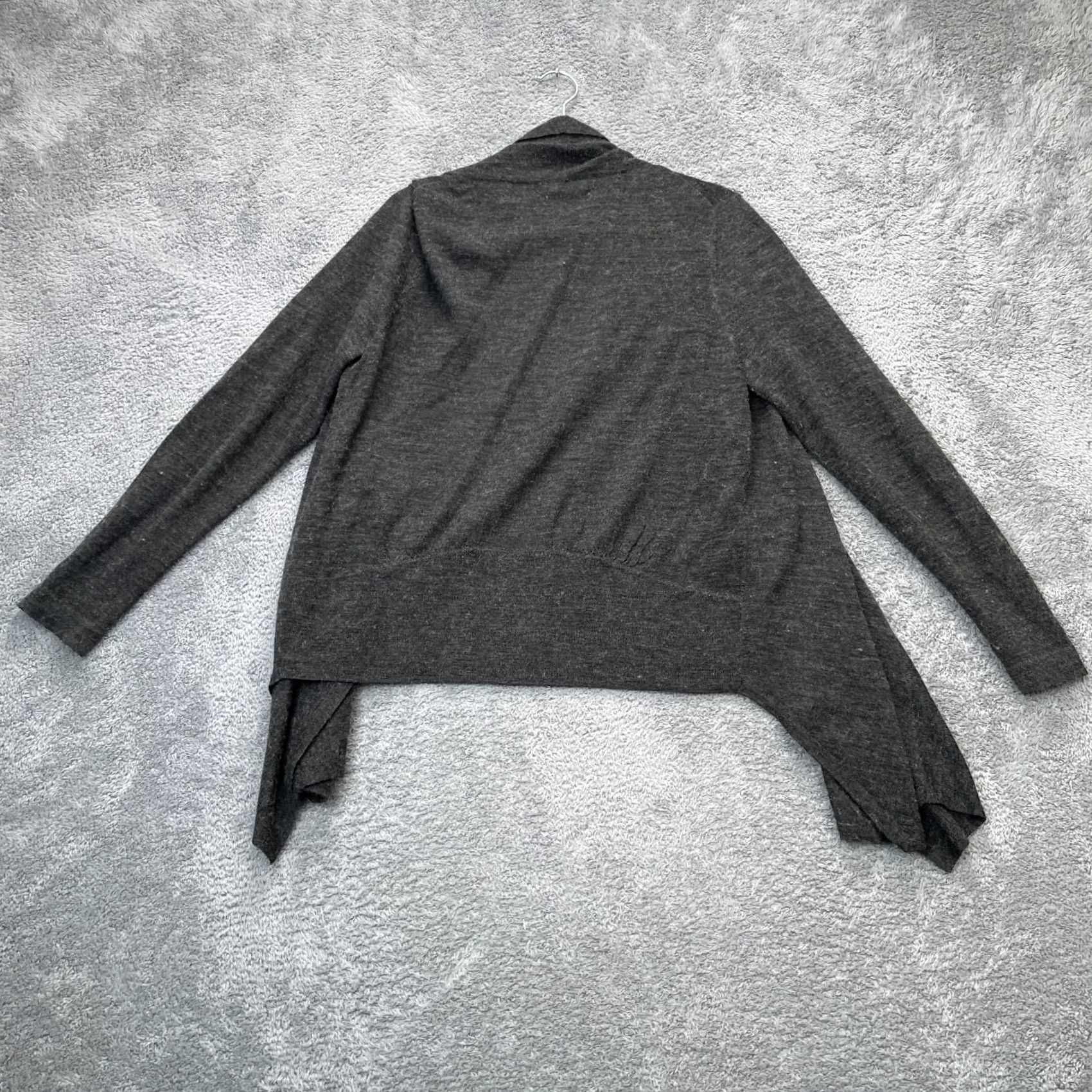 Eddie Bauer Eddie Bauer Sweater Womens XL Gray Cardigan Wool Blend Asymmetrical Knit Open Collarless Size XL / US 12-14 / IT 48-50 - 2 Thumbnail