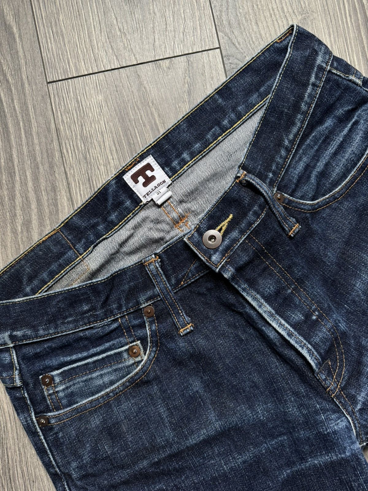 Tellason Tellason White Oak Selvedge Denim pants Made in USA 31 Size US 31 - 2 Thumbnail