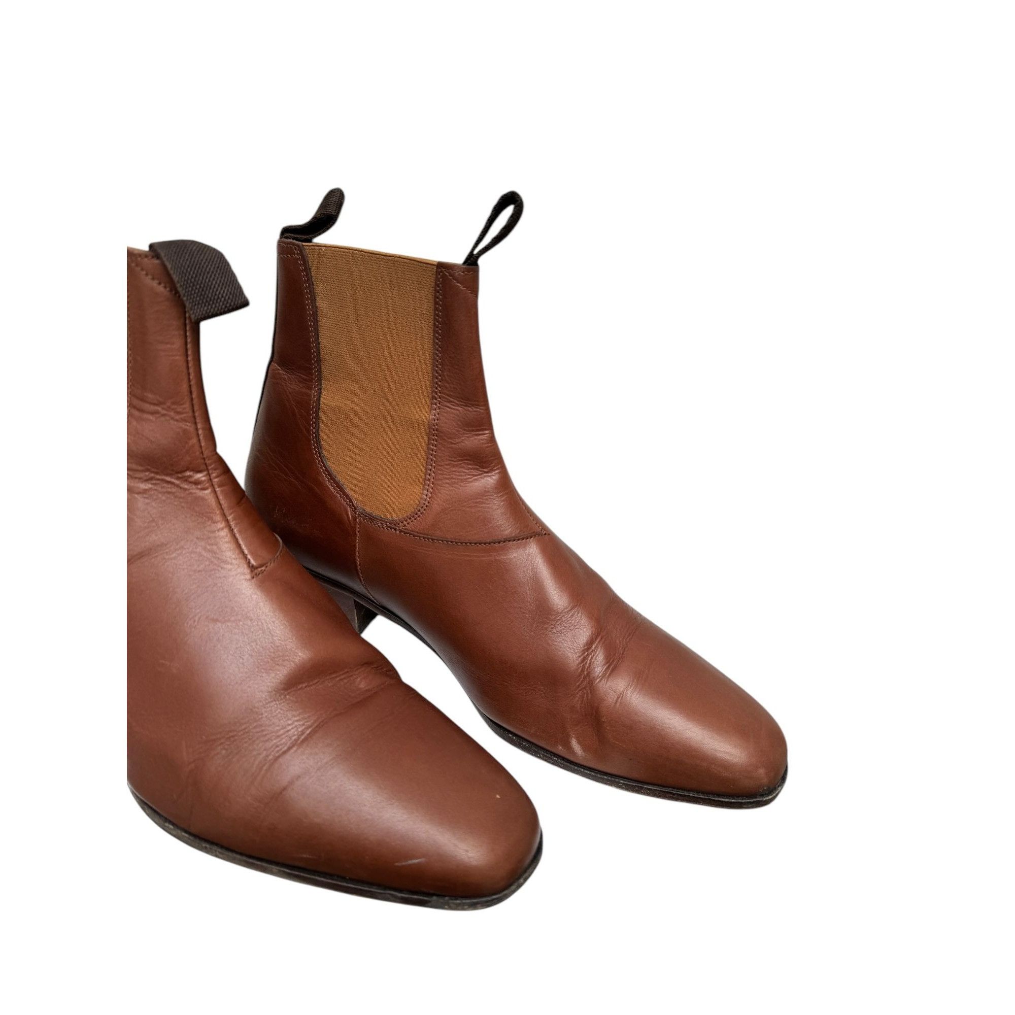 Sandro Brown Cuban Heel Chelsea Boots Size US 10 / EU 43 - 4 Thumbnail