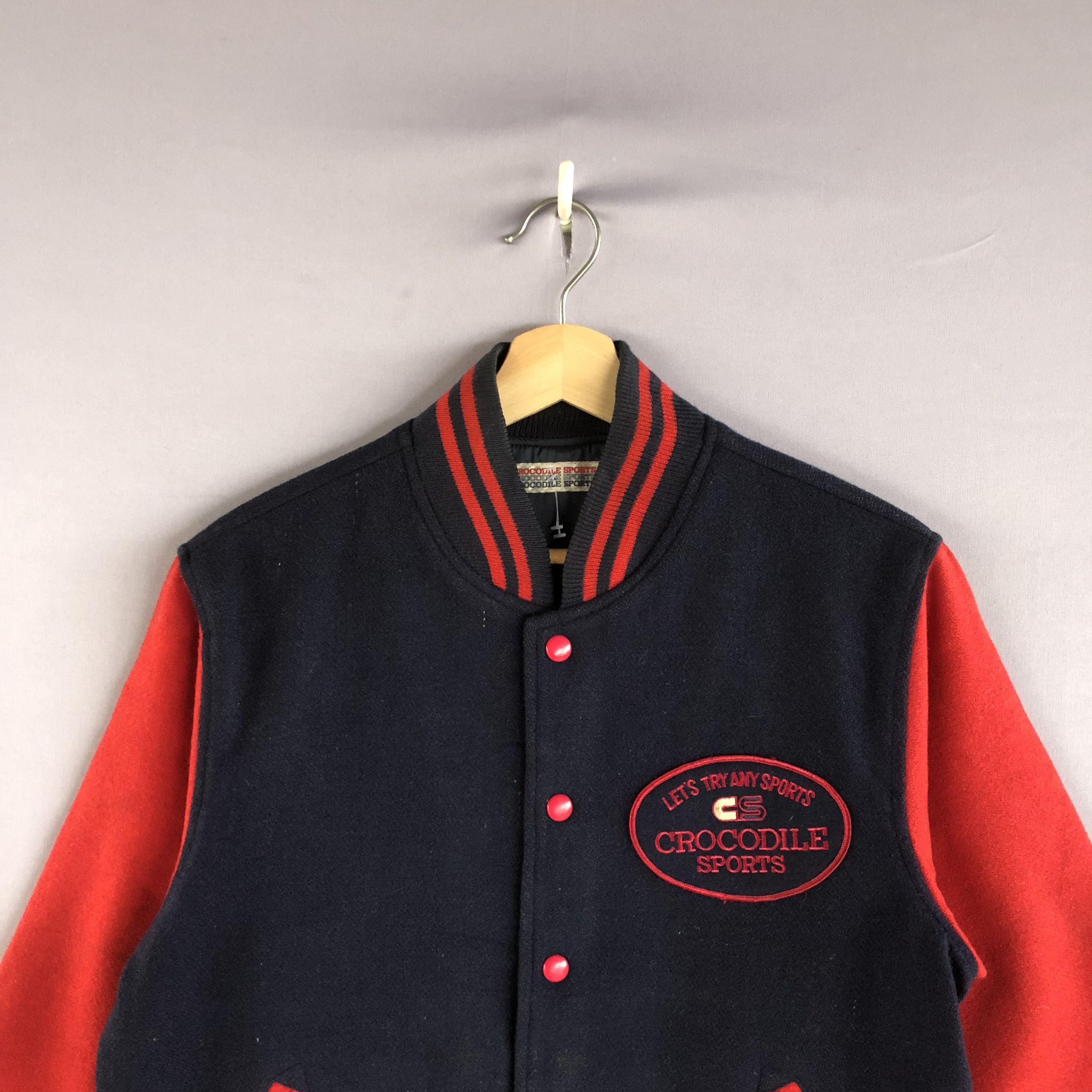 Vintage Vintage 80s Crocodile Varsity Wool Baseball Jackets Size US M / EU 48-50 / 2 - 4 Thumbnail