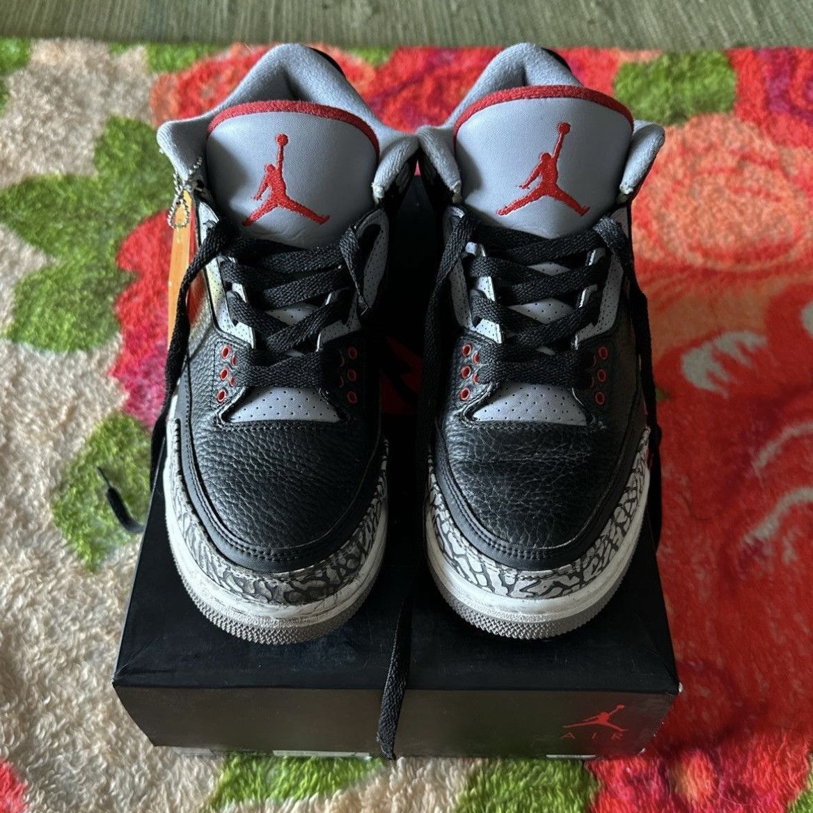 Jordan Brand × Nike Air Jordan 3 Retro Black Cement 2018 Size US 8.5 / EU 41-42 - 2 Thumbnail