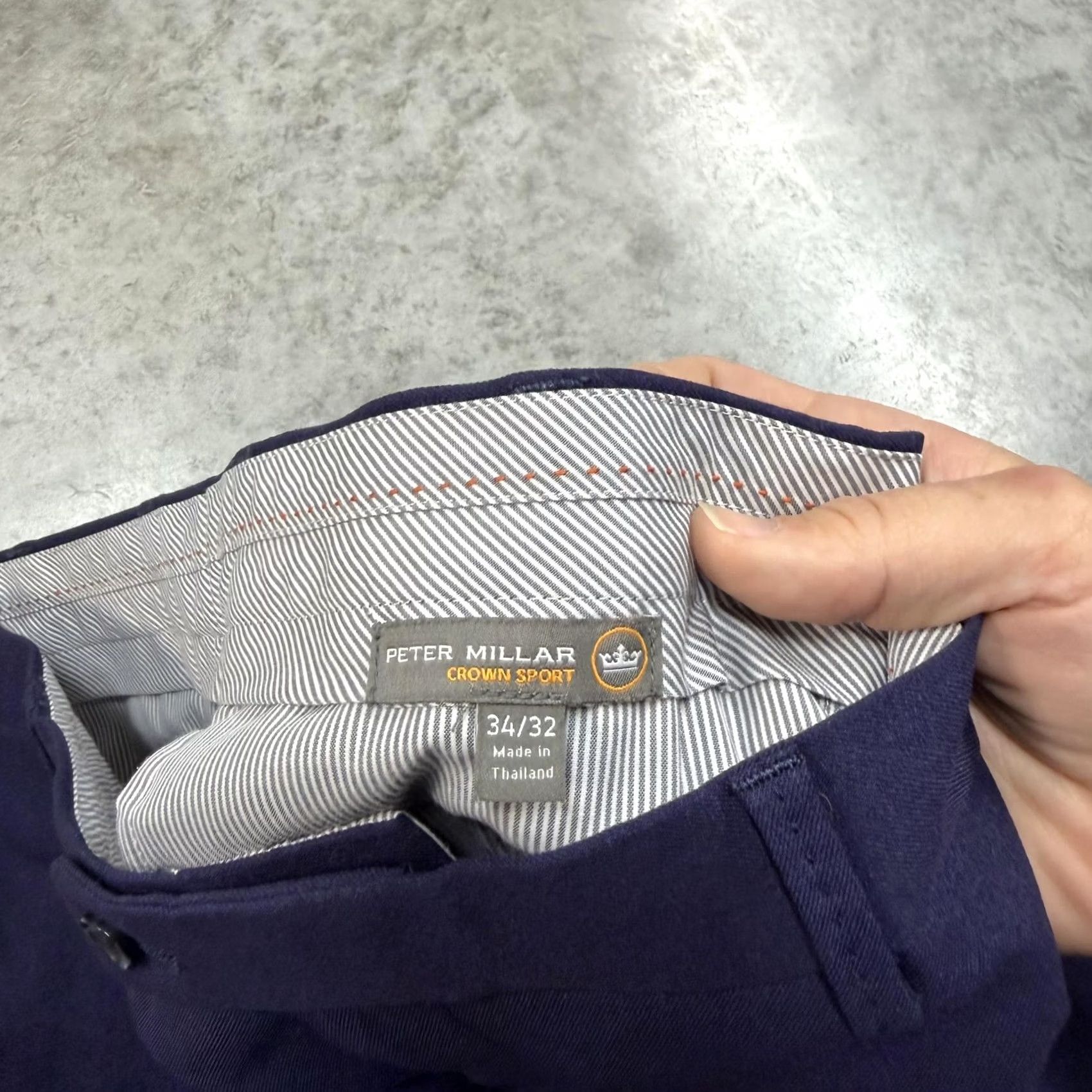 Peter Millar Peter Millar Crown Sport Khakis Pants Mens 34x32 Blue Polyester Golf Performance Pockets Straight 34 32 Regular Vintage: No Size US 34 / EU 50 - 3 Thumbnail