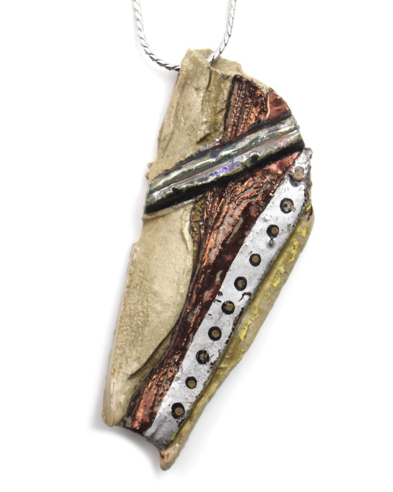 If Six Was Nine 1990S JAPANESE MADE EARTH VEIN MATERIAL CERAMIC NECKLACE Size ONE SIZE - 1 Thumbnail