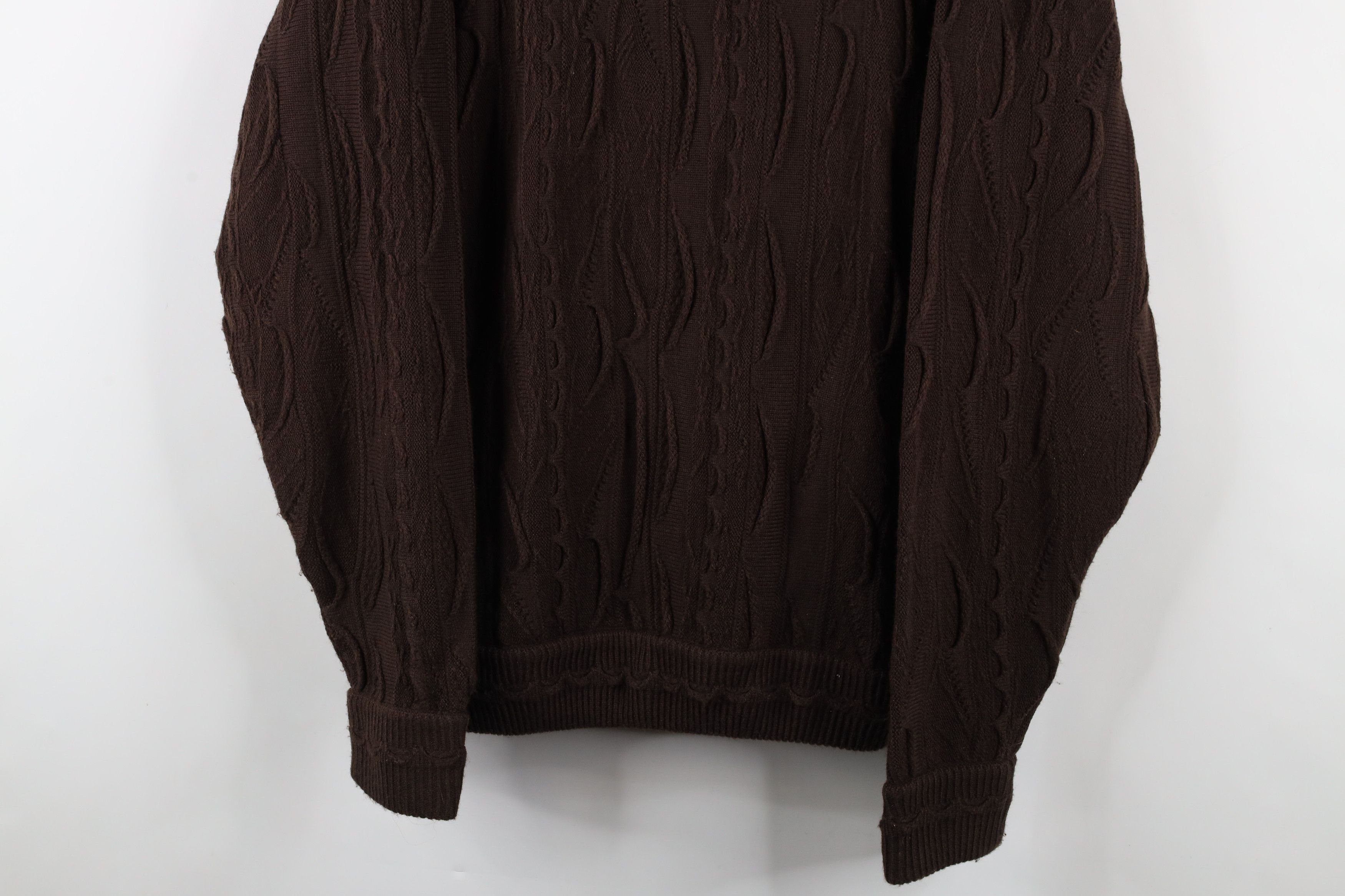 Vintage Vintage 90s Coogi Style Smalls Knit Crewneck Sweater Brown Size US L / EU 52-54 / 3 - 3 Thumbnail
