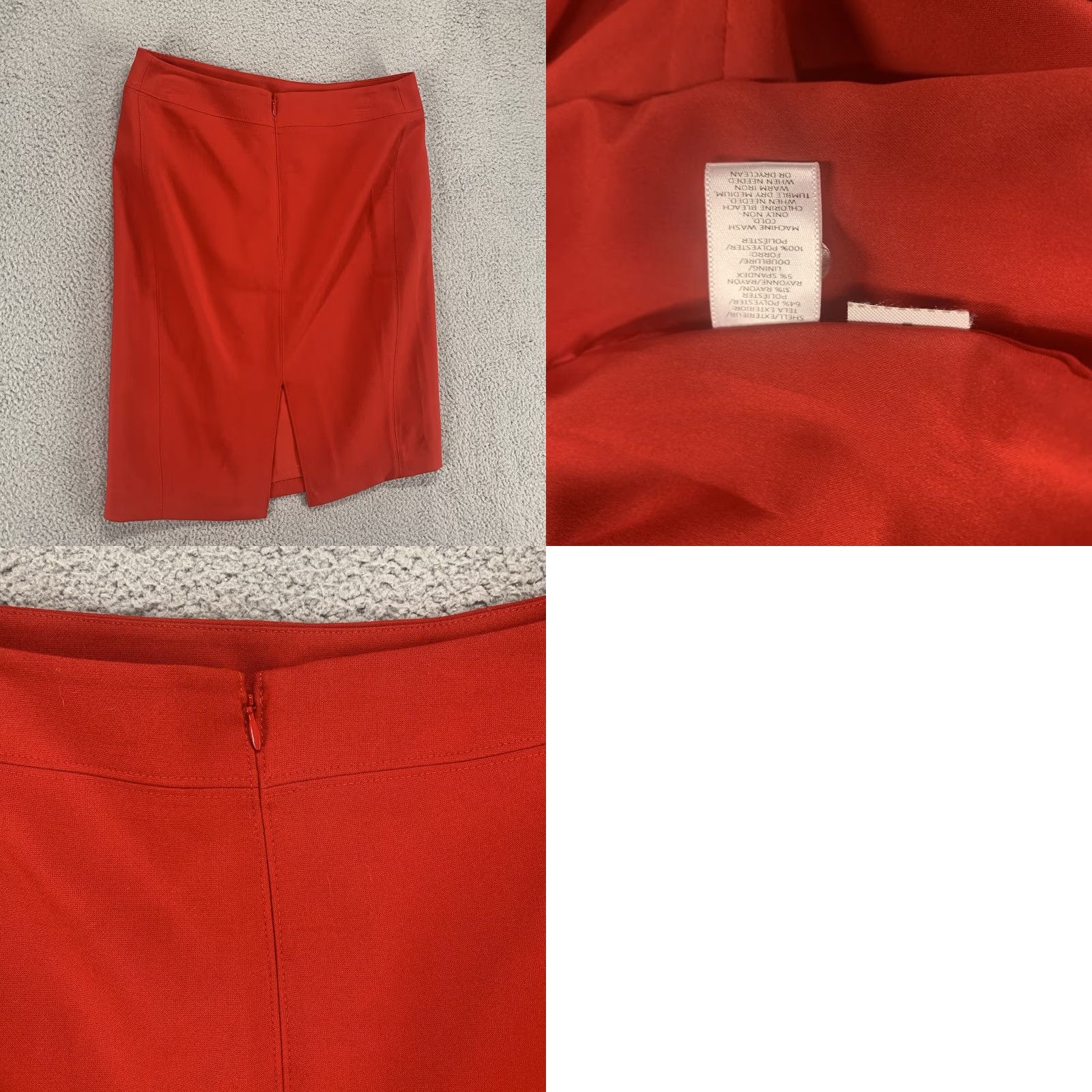 Loft LOFT Mini Skirt Womens 10 Red Medium Wash Zip Casual Spring Size 32" / US 10 / IT 46 - 8 Thumbnail