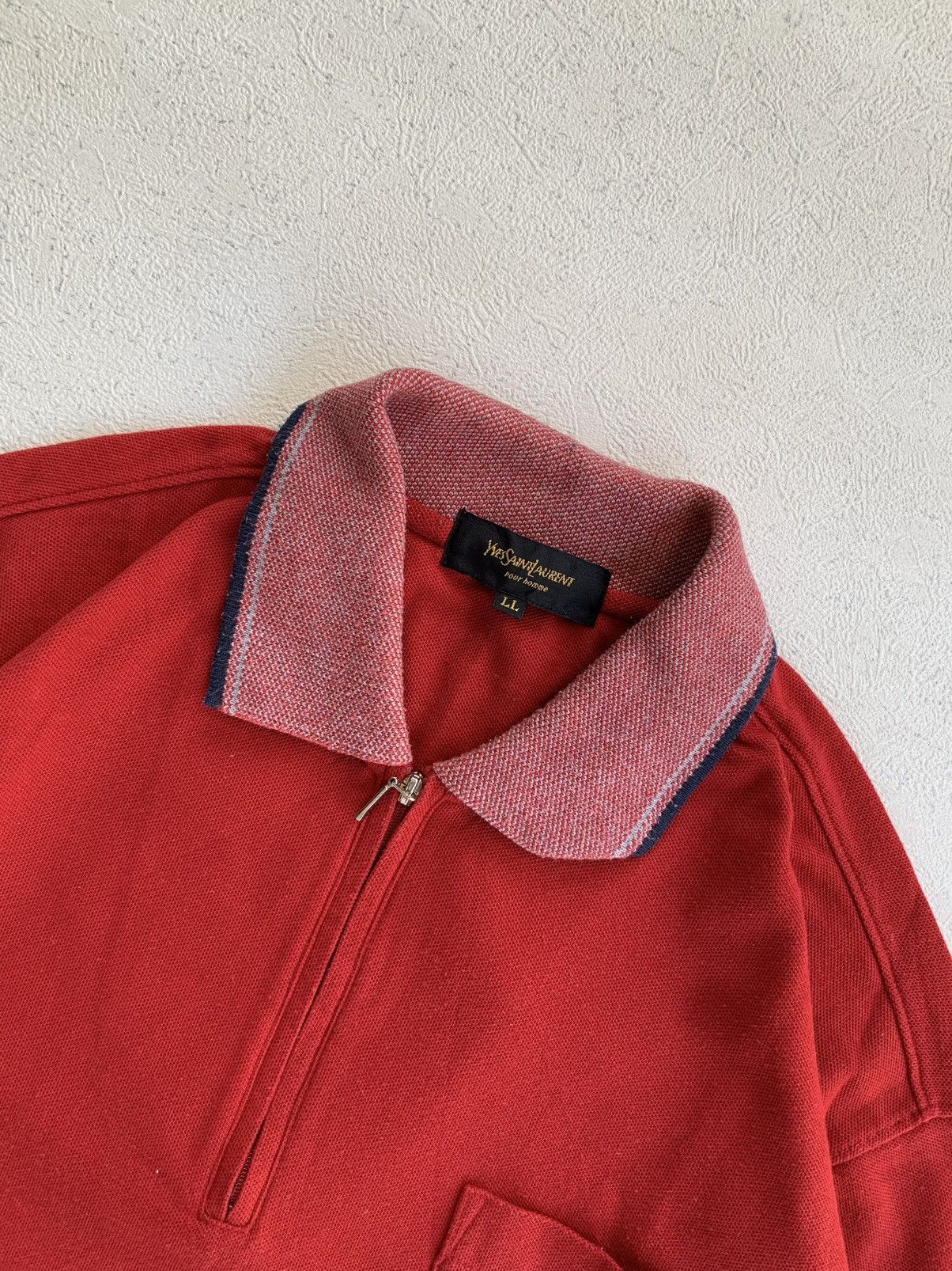 Yves Saint Laurent Yves Saint Lauren Pour Homme Red Longsleeve Shirt Size US L / EU 52-54 / 3 - 5 Thumbnail