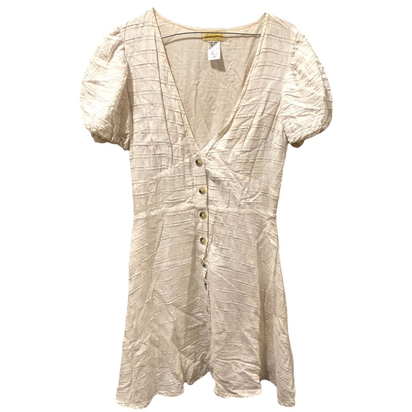 Other L*SPACE SABRINA PUFF SLEEVE COVER-UP MINIDRESS CREAM M Size M / US 6-8 / IT 42-44 - 5 Thumbnail