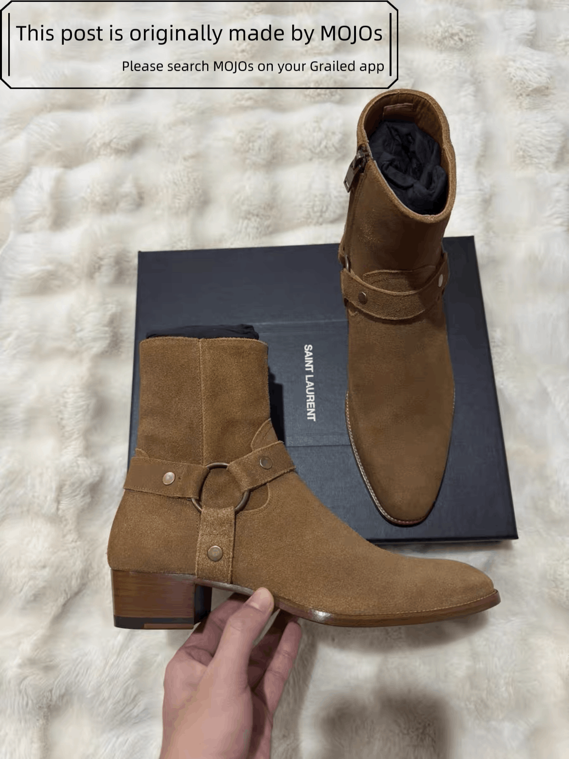 Saint Laurent Paris Sz 41.5 Saint Laurent Paris Buckle Wyatt 40 Harness Boots mo Size US 8.5 / EU 41-42 - 2 Thumbnail