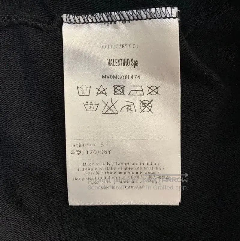Valentino Valentino Black Cotton Men's T-Shirt . Size US S / EU 44-46 / 1 - 6 Thumbnail