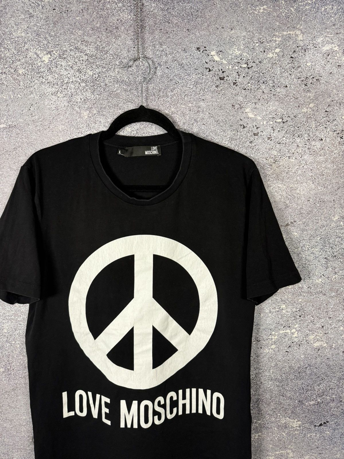 Moschino × Vintage Vintage Love Moschino T-Shirt Men’s Luxury Big Logo Black Size US L / EU 52-54 / 3 - 2 Thumbnail