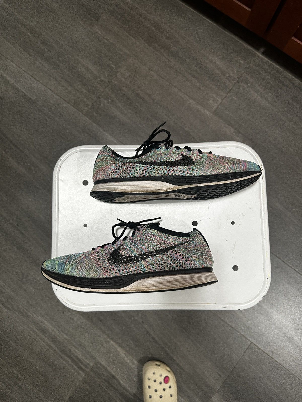 Nike Nike Flyknit Racer Multi Color Lightweight Runner Size US 8.5 / EU 41-42 - 1 Thumbnail