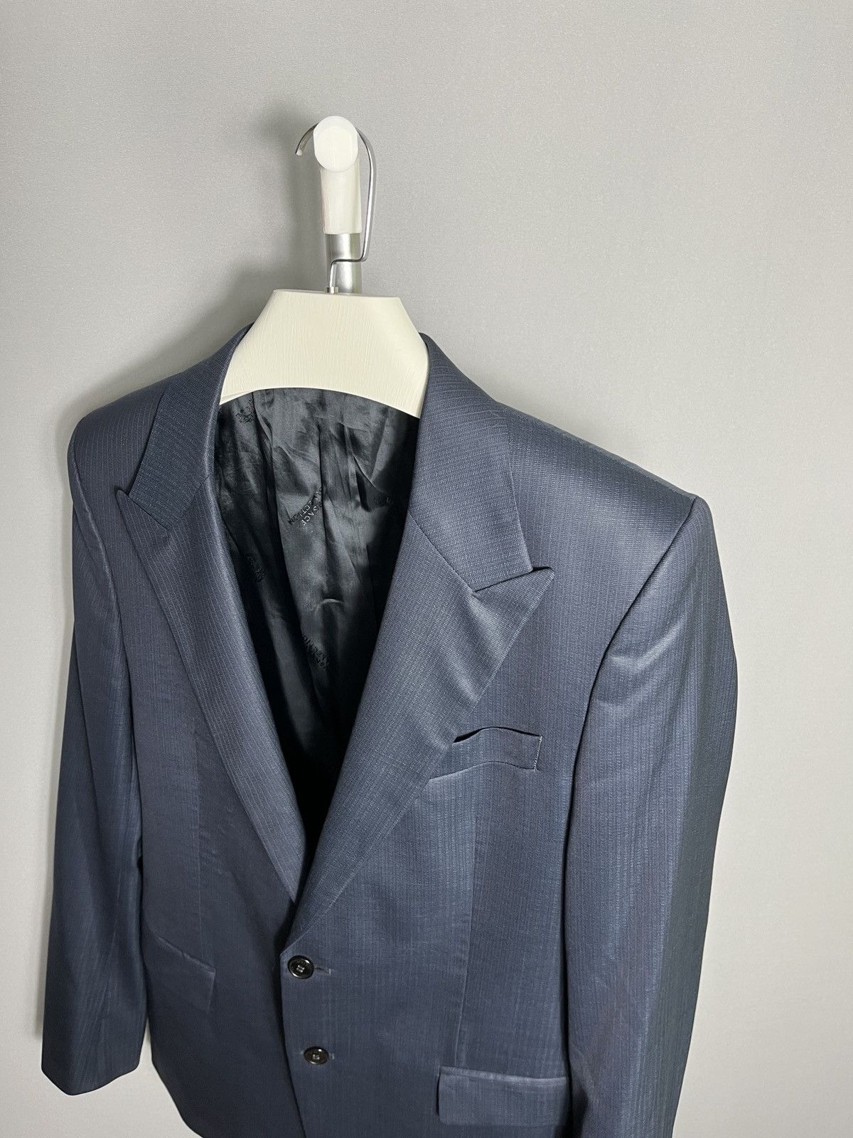 Versace Versace Collection Wool Blue Two Button Men's Blazer Jacket Size 50R - 3 Thumbnail