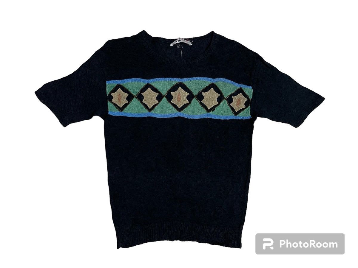 Japanese Brand × Kansai Yamamoto × Vintage Kansai Man Knit Shirt Sleeve Japan Size US S / EU 44-46 / 1 - 13 Thumbnail